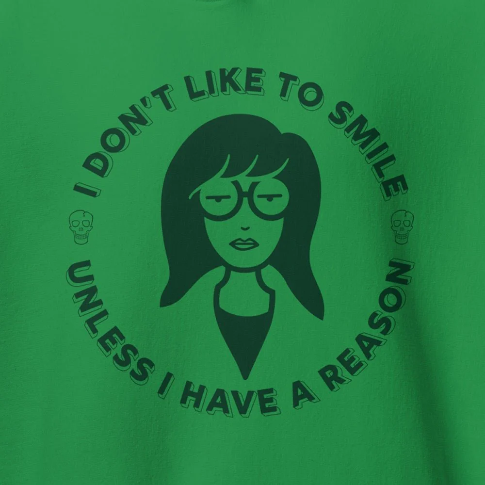 Daria Don't Like To Smile Adult Hoodie - Image 4