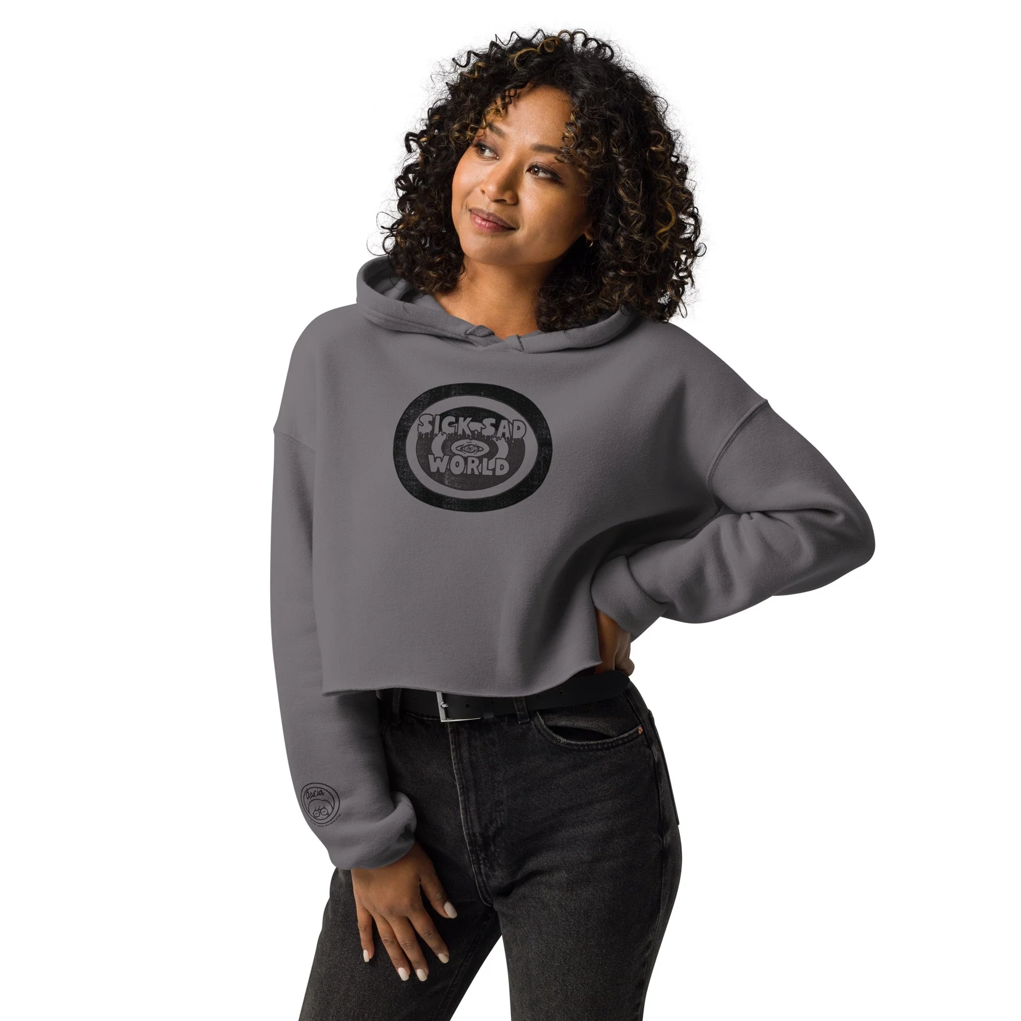 Daria Sick Sad World Women's Crop Hoodie - Image 3