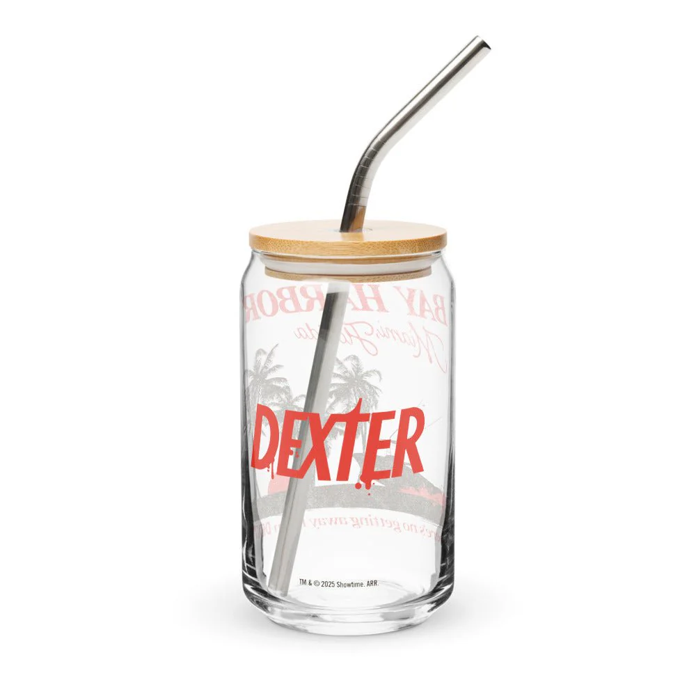 Dexter Bay Harbor Can-Shaped Glass with Lid and Straw - Image 2