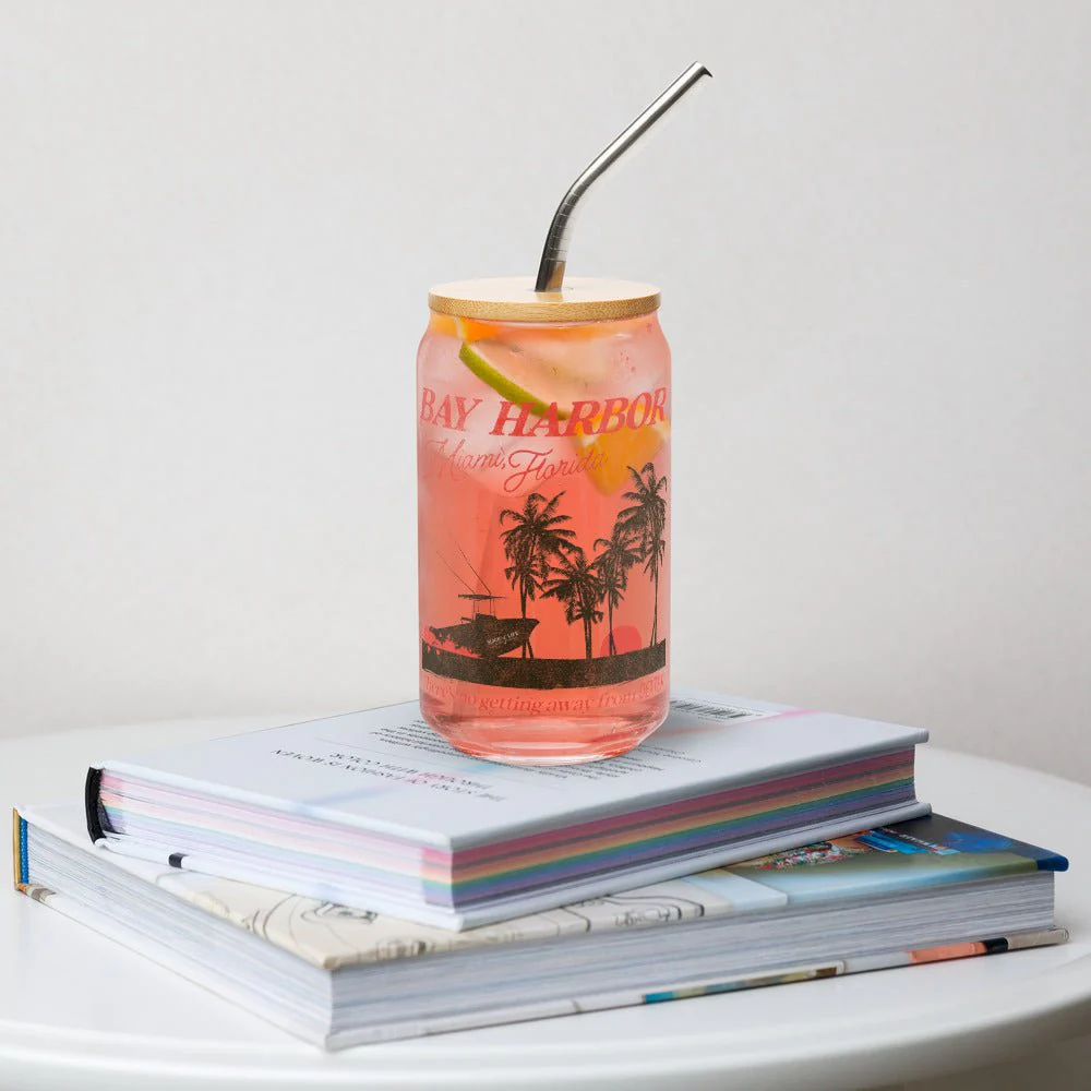 Dexter Bay Harbor Can-Shaped Glass with Lid and Straw - Image 4