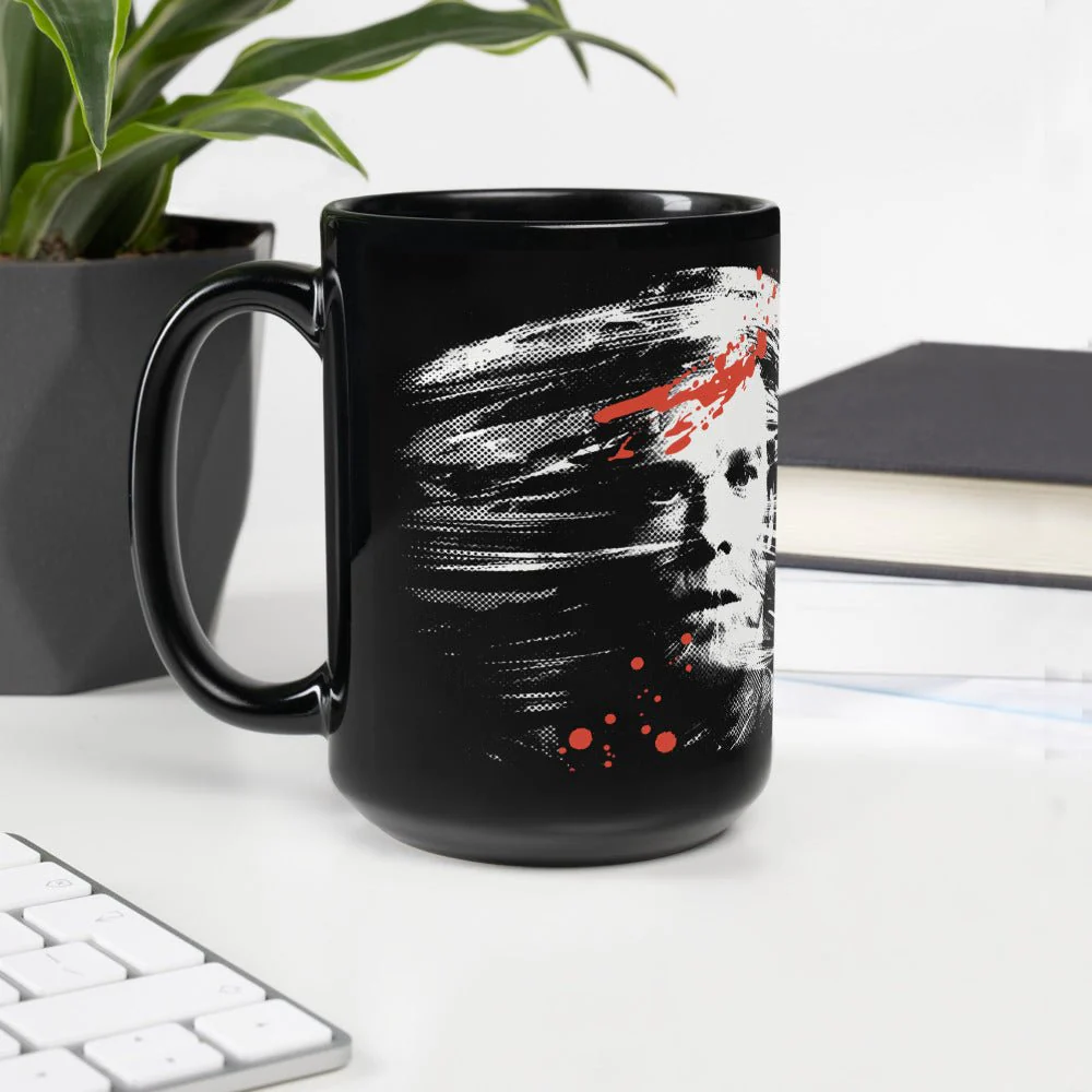 Dexter In Plastic Black Mug - Image 6
