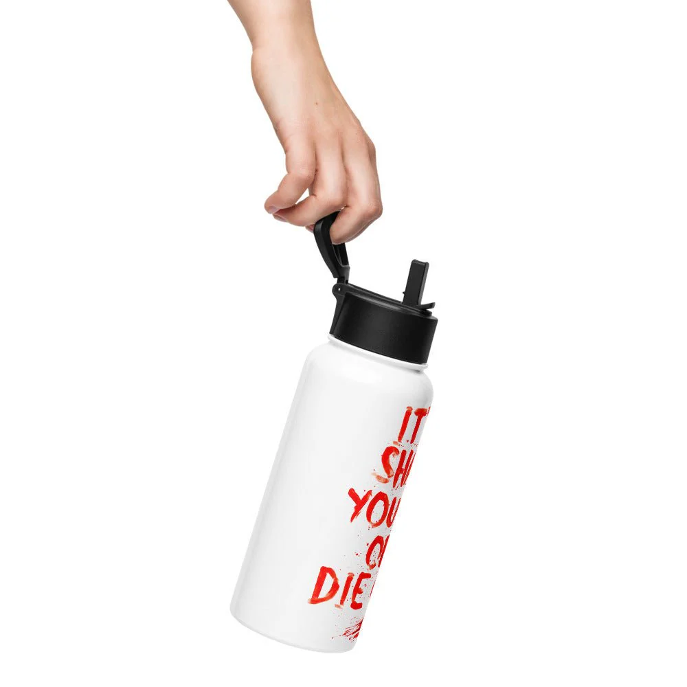 Dexter It's A Shame You Can Only Die Once Stainless Steel Water Bottle with a Straw Lid - Image 4