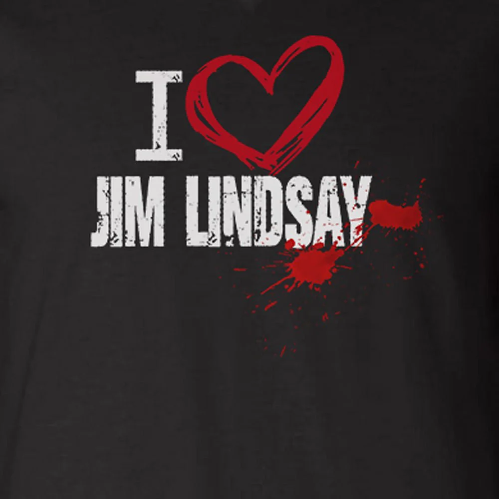 Dexter: New Blood I Heart Jim Lindsay Adult V-Neck T-Shirt - Image 2