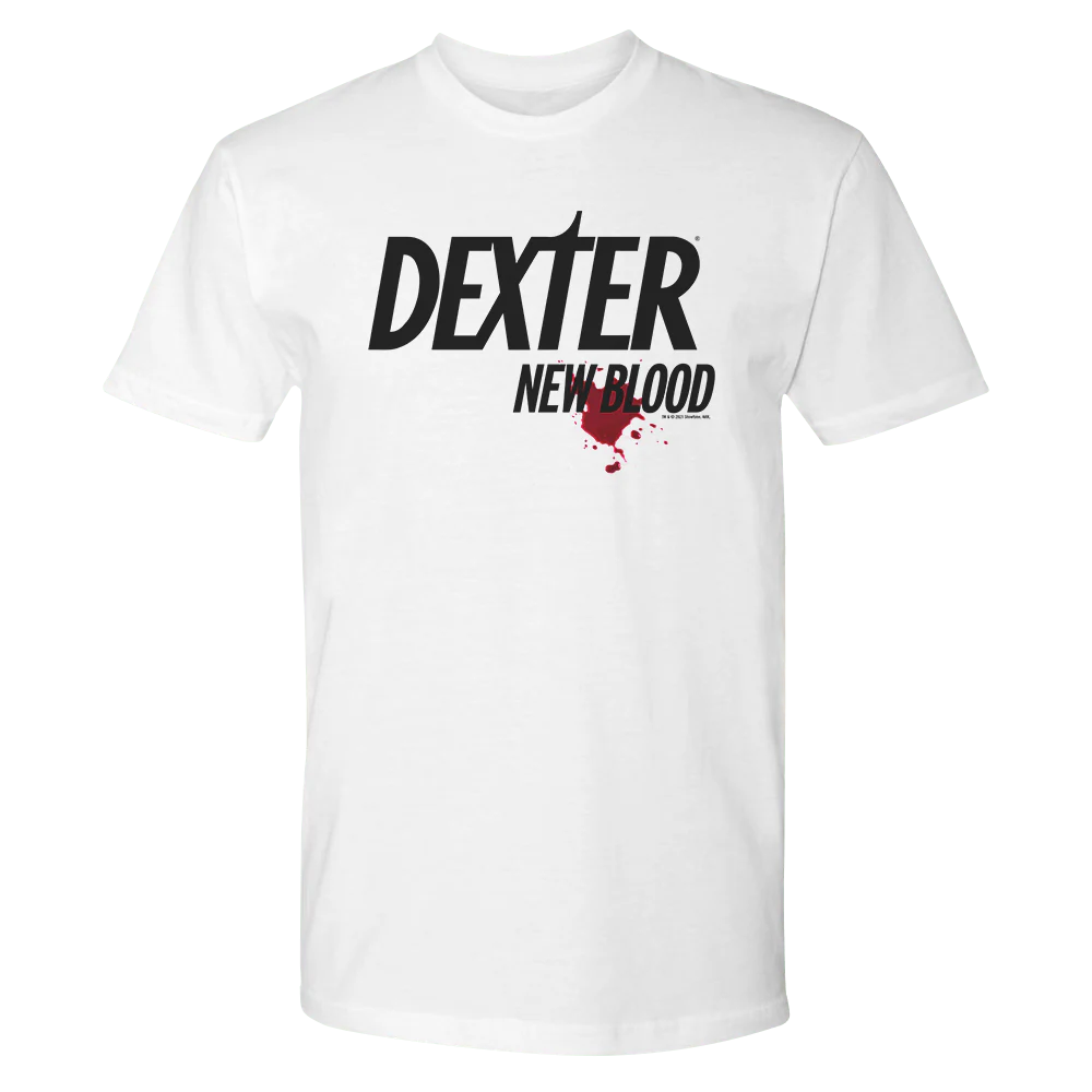 Dexter: New Blood Splatter Logo Adult Short Sleeve T-Shirt