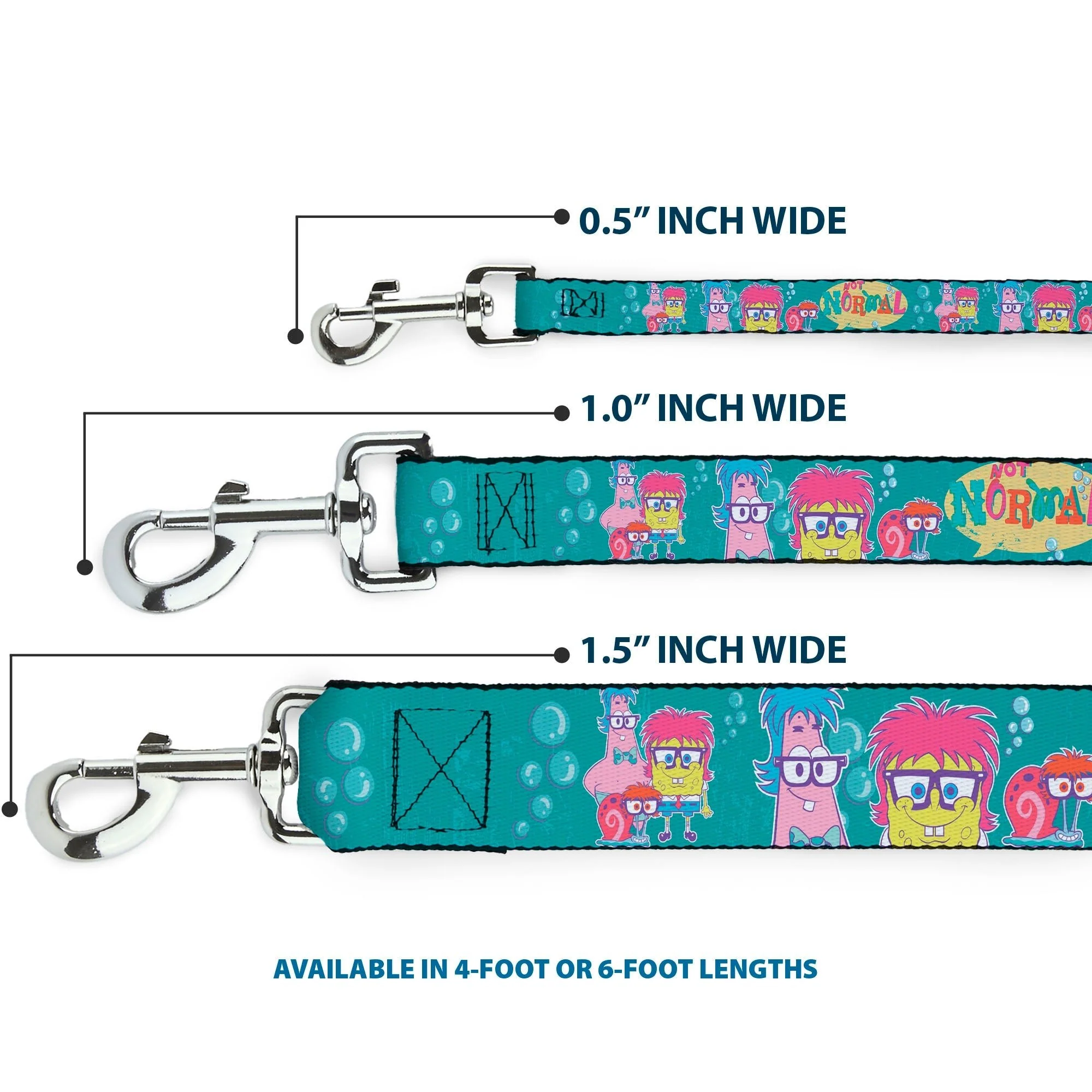 SpongeBob SquarePants Dog Leash Patrick, SpongeBob & Gary Not Normal Aqua - Image 3