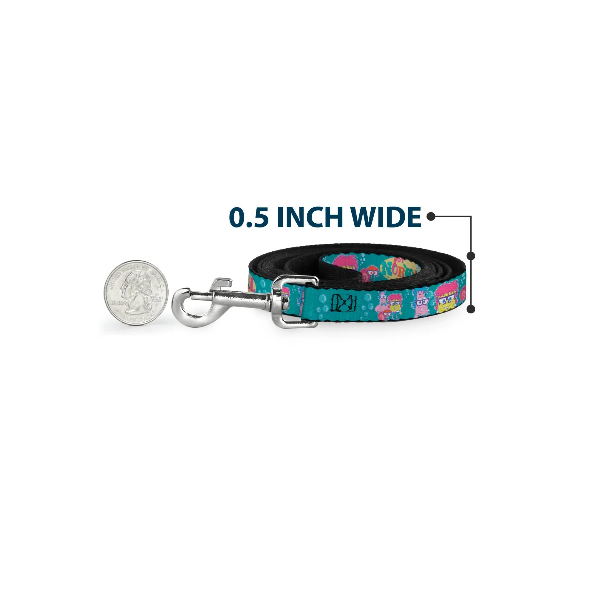 SpongeBob SquarePants Dog Leash Patrick, SpongeBob & Gary Not Normal Aqua - Image 4
