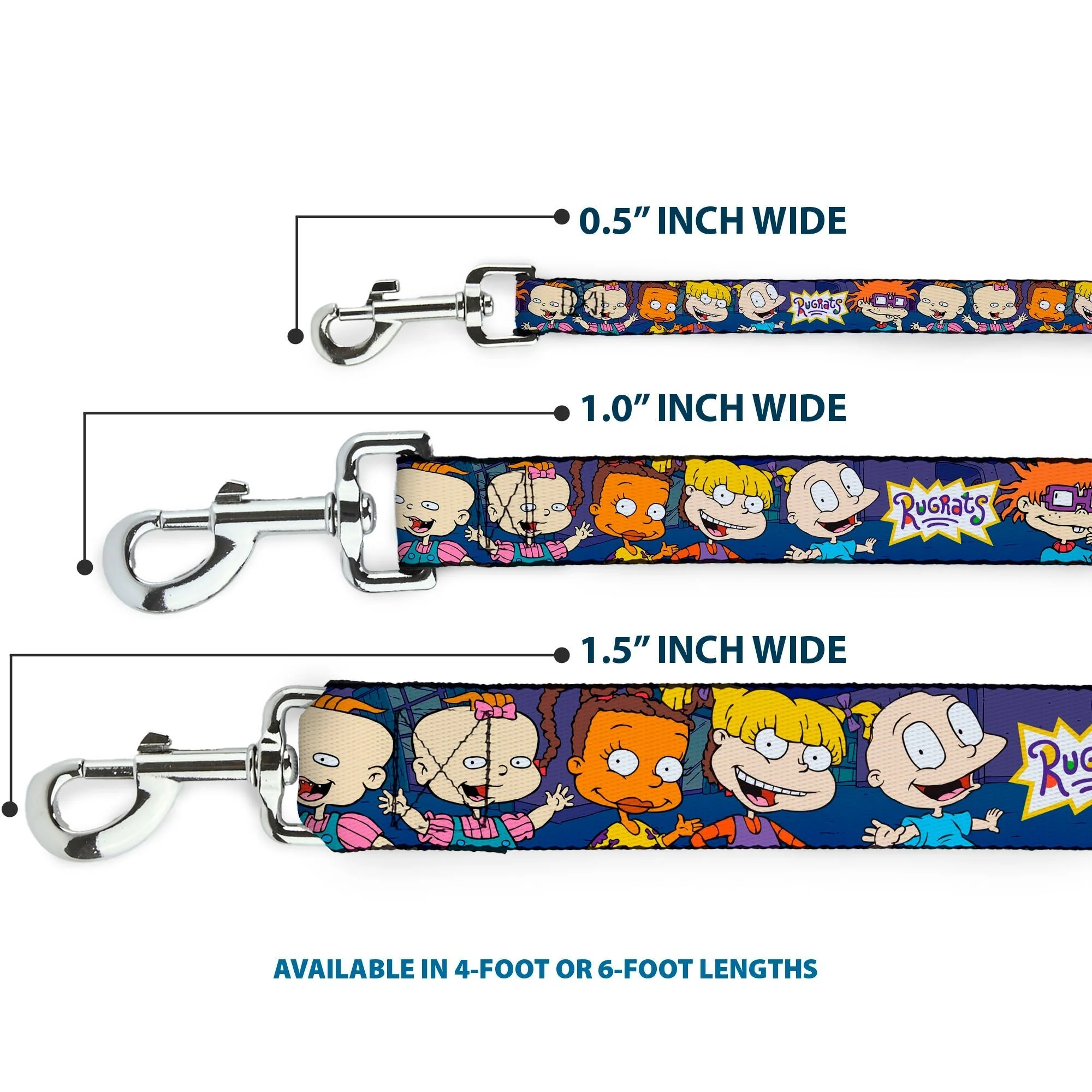 Rugrats Group Pose Character Print Nylon Dog Leash - Image 3