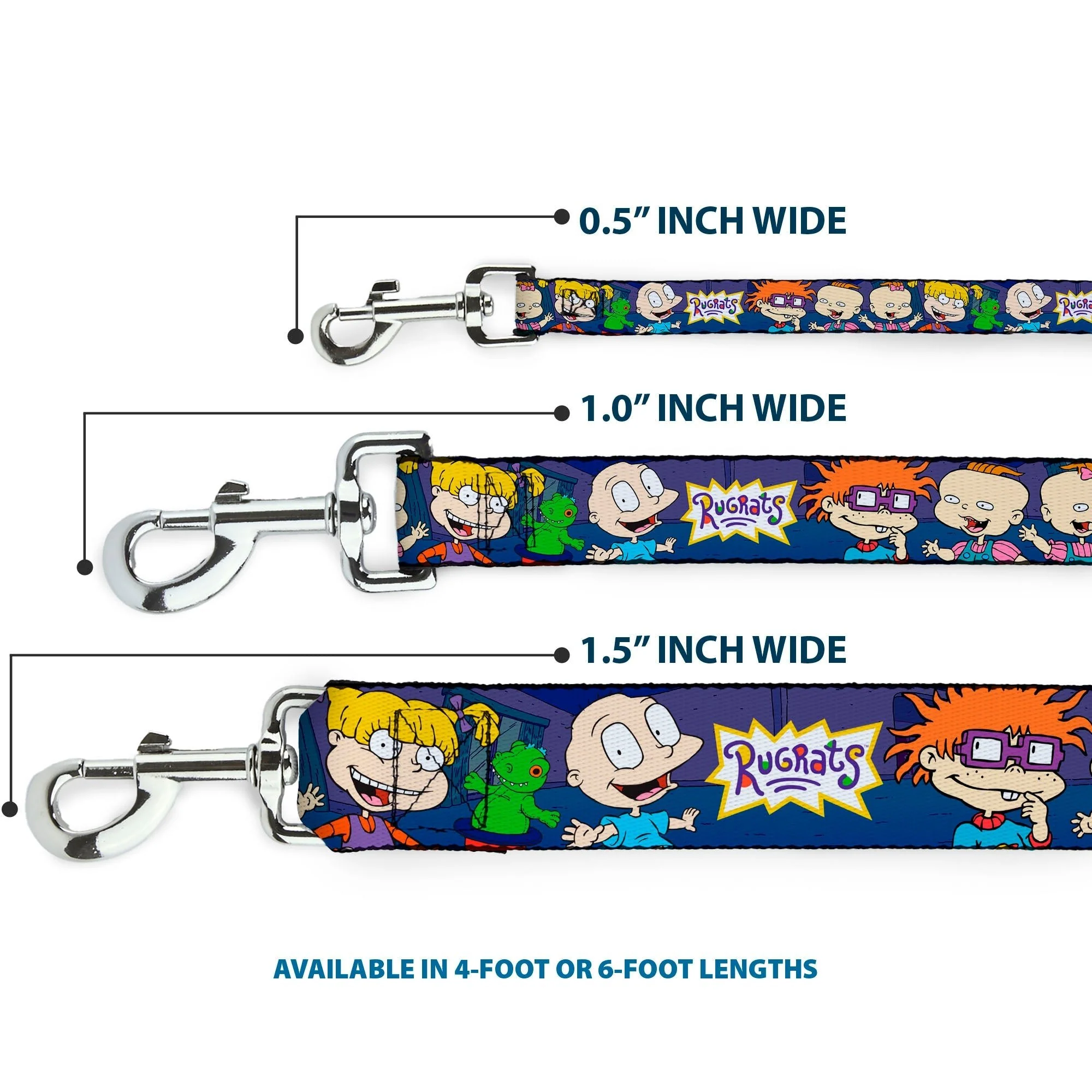 Rugrats Group Pose with Reptar Durable Clip Dog Leash - Image 3