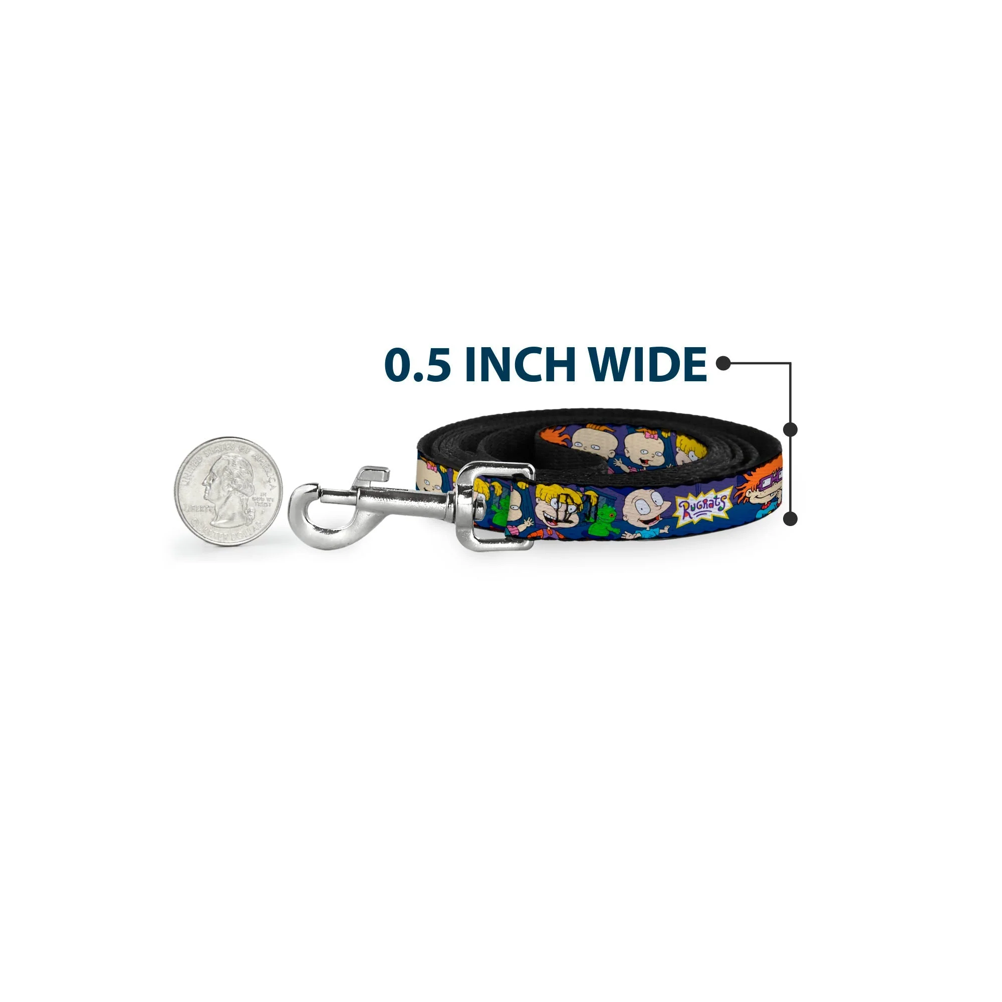 Rugrats Group Pose with Reptar Durable Clip Dog Leash - Image 4