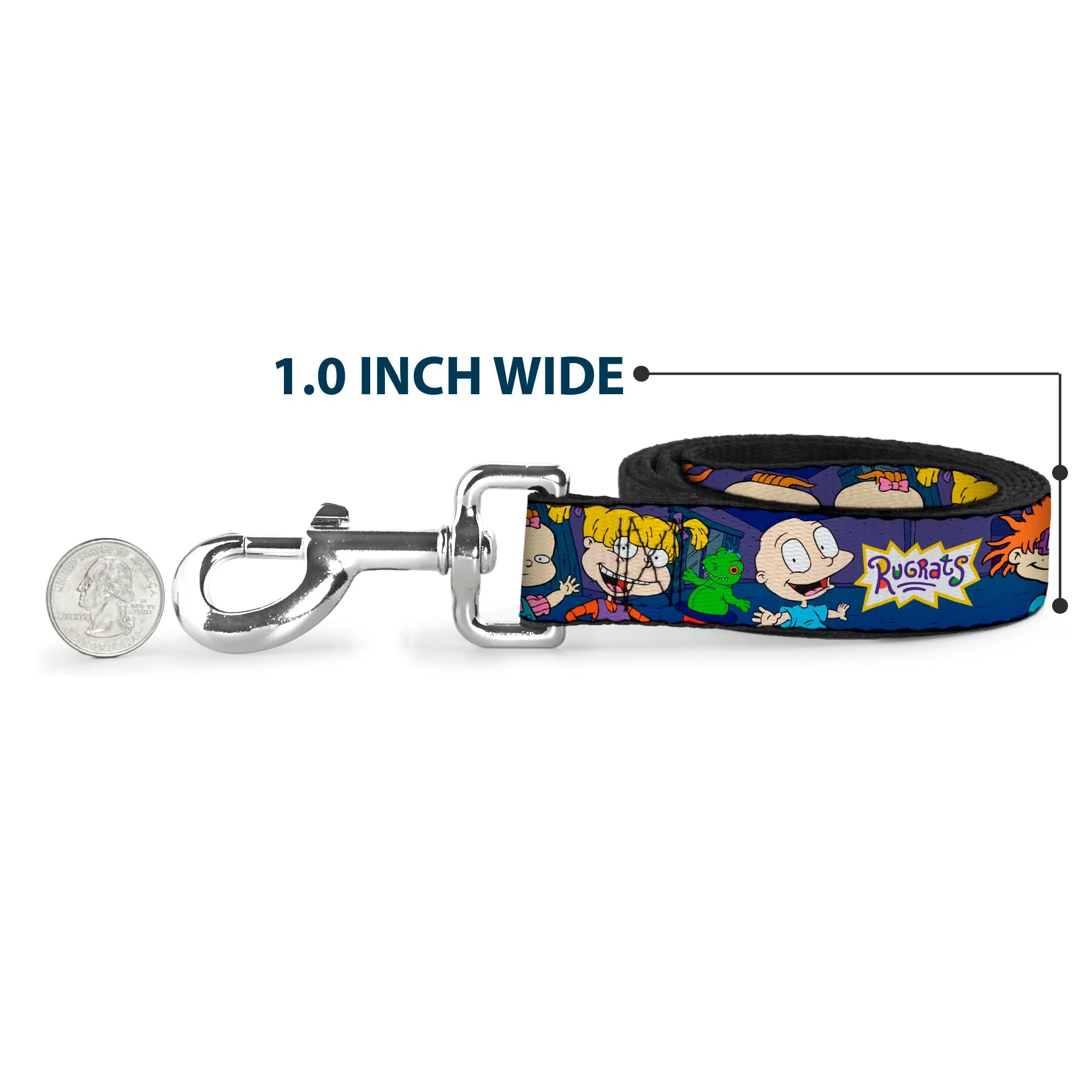 Rugrats Group Pose with Reptar Durable Clip Dog Leash - Image 5
