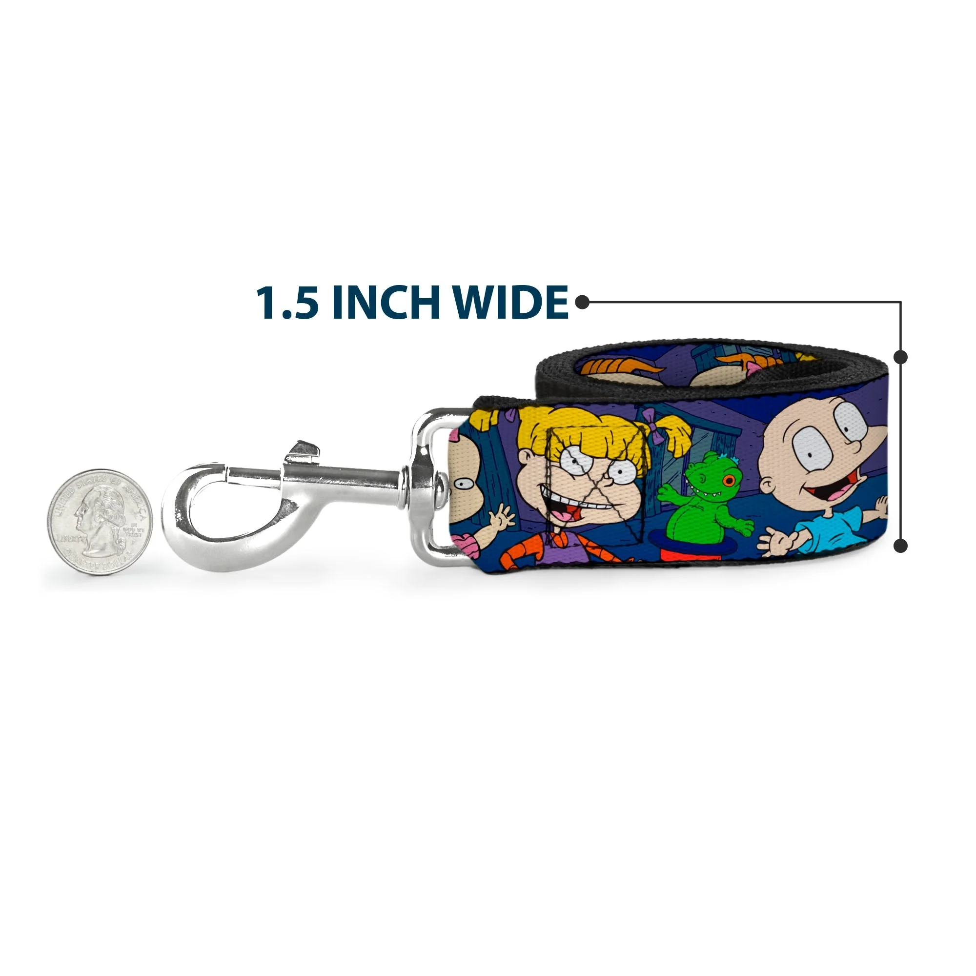 Rugrats Group Pose with Reptar Durable Clip Dog Leash - Image 6