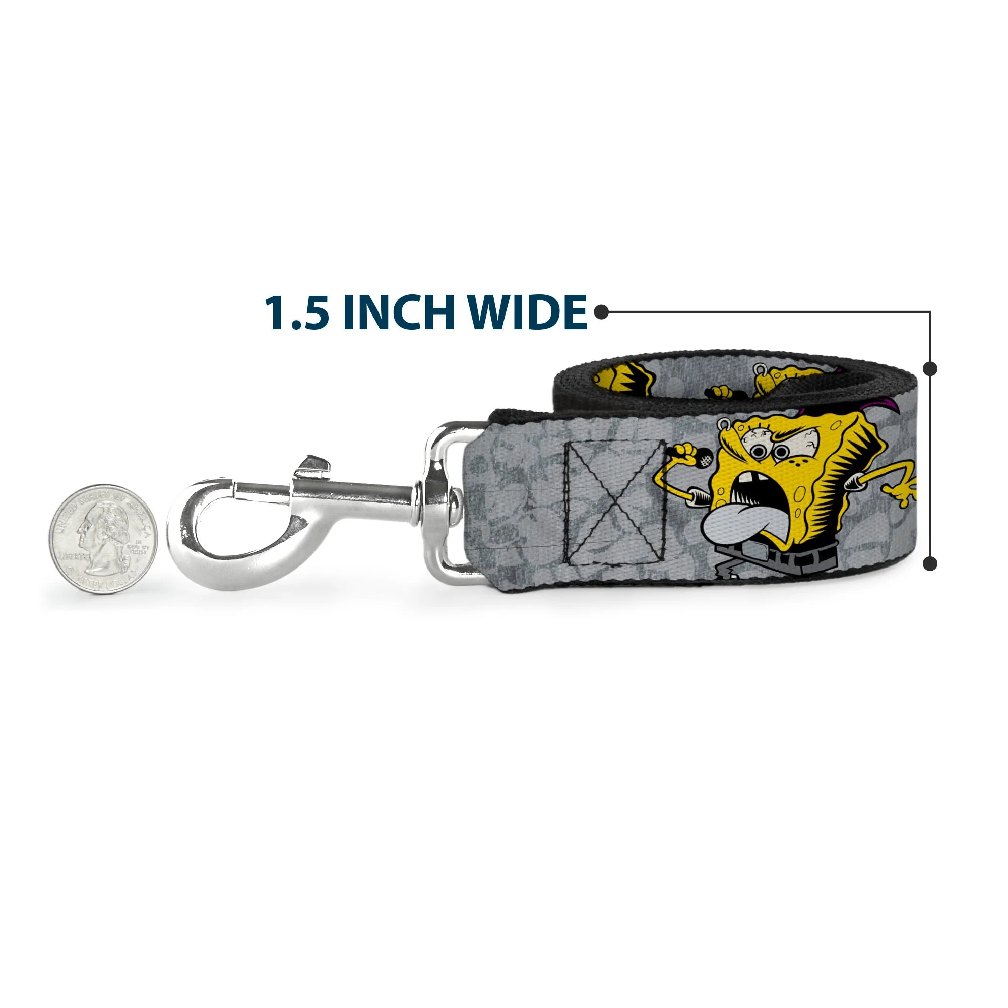 SpongeBob SquarePants Dog Leash 3-Poses SPONGEITUDE Grays Black - Image 6