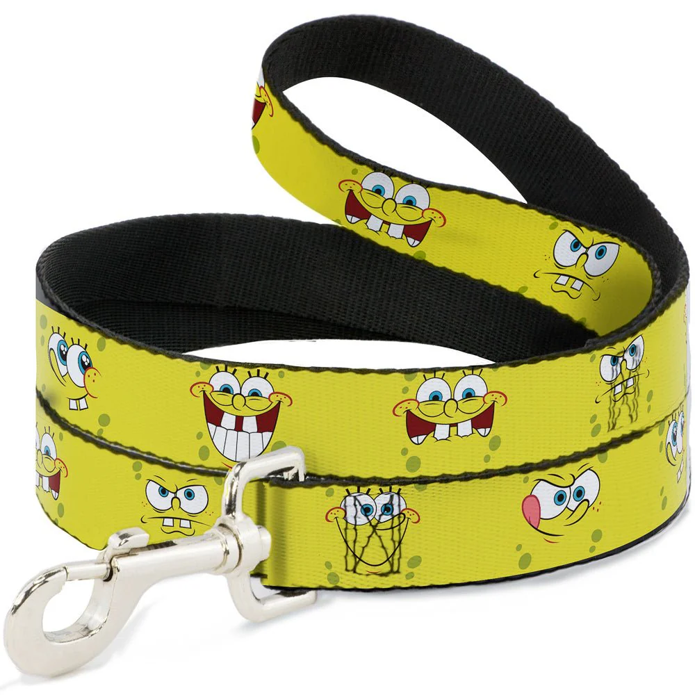 SpongeBob SquarePants Dog Leash Expressions Yellow Durable