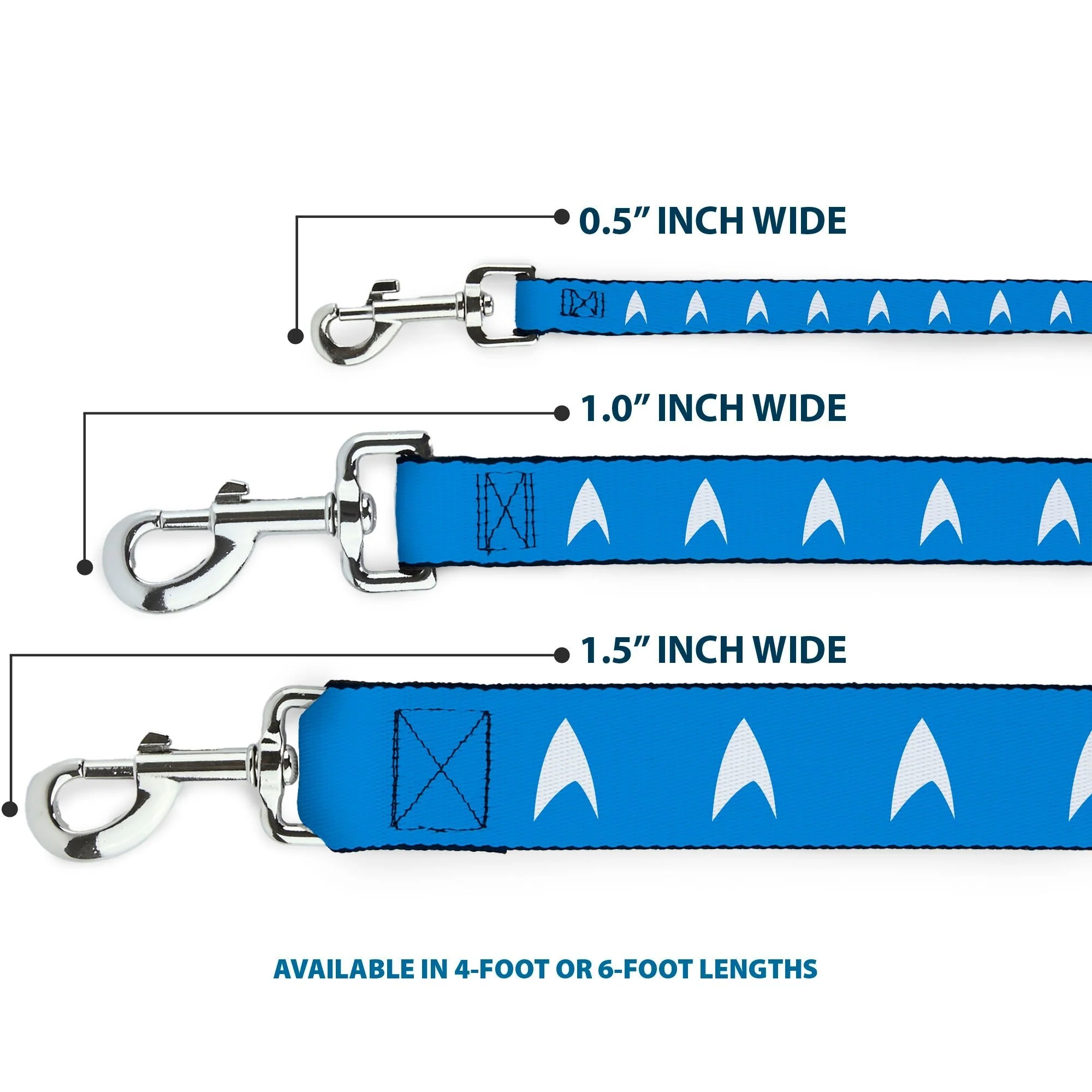 Star Trek Starfleet Insignia Blue and White Pet Leash - Image 3