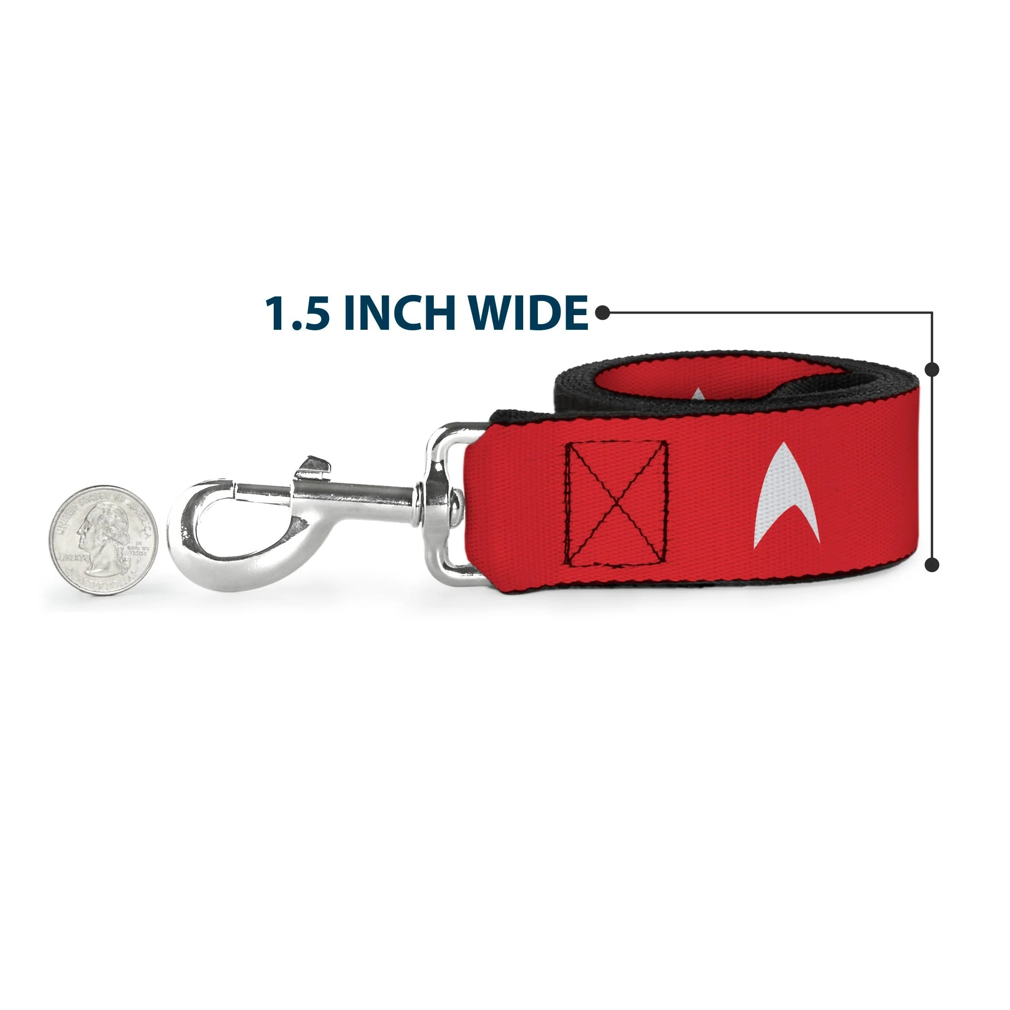 Star Trek Starfleet Insignia Red & White Dog Leash - Image 6