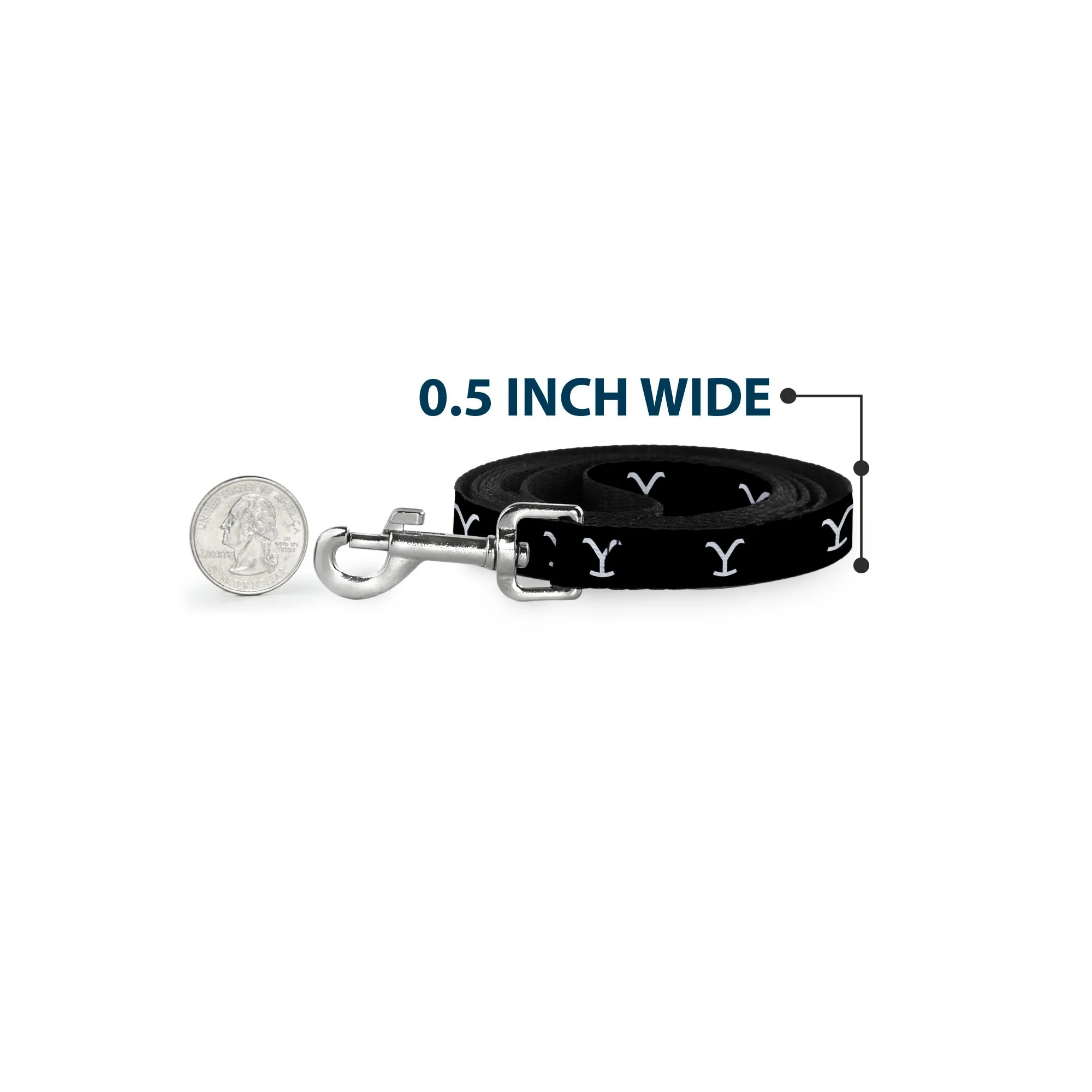 Yellowstone Logo Y Black and White Pet Dog Leash - Image 4