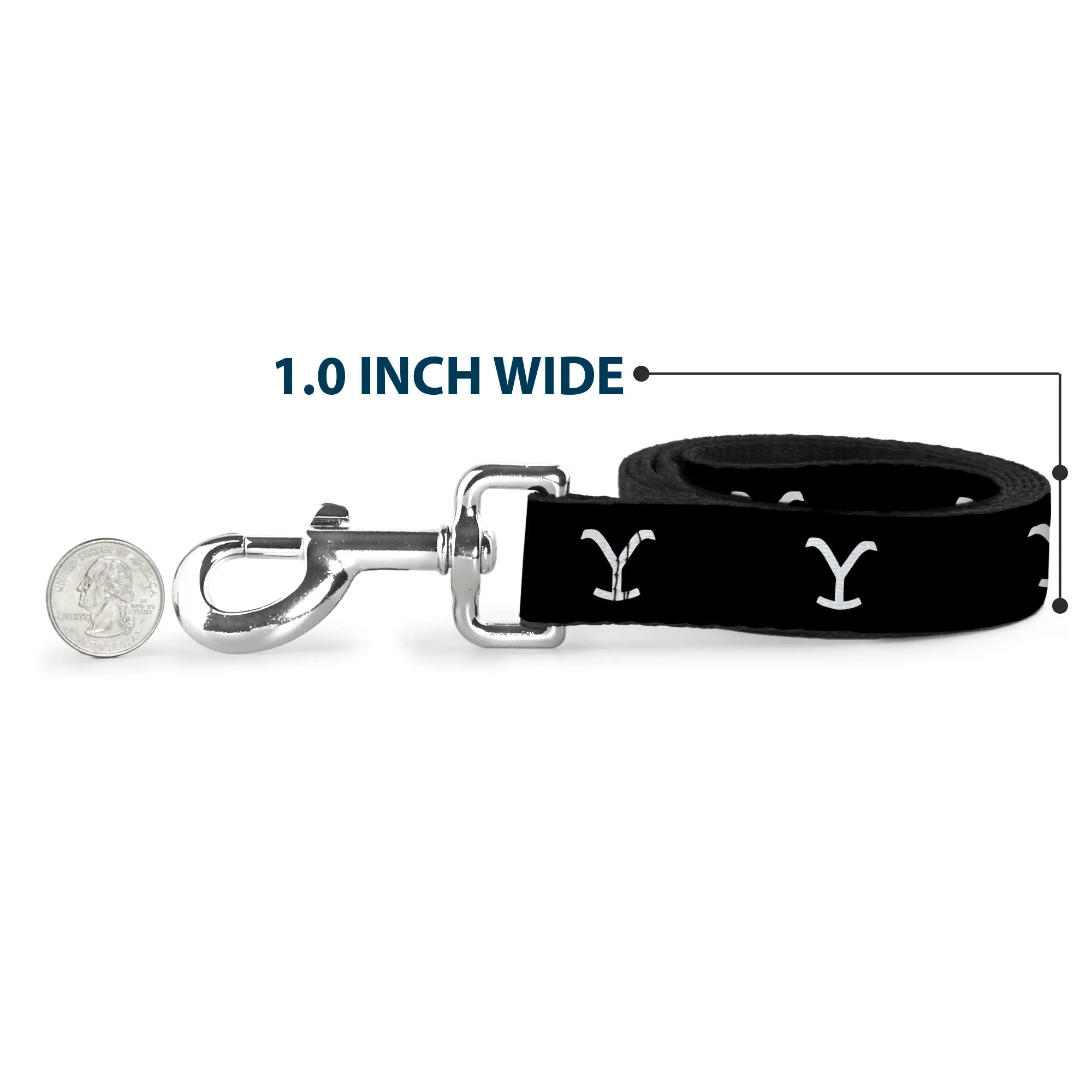 Yellowstone Logo Y Black and White Pet Dog Leash - Image 5