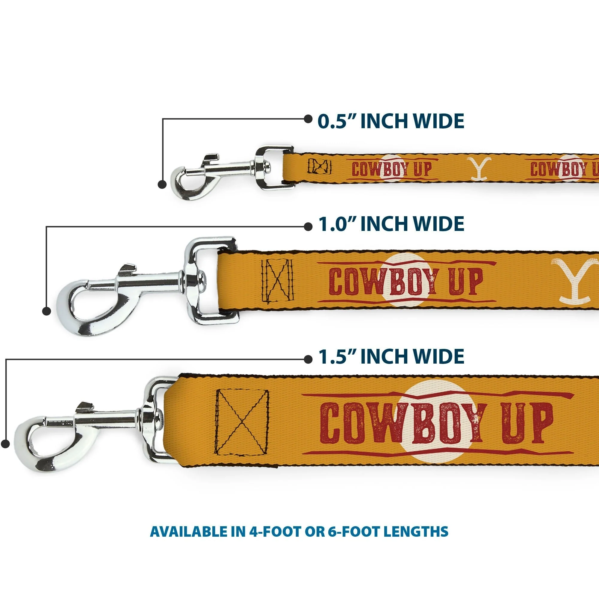 Yellowstone Y Logo Cowboy Up Durable Dog Leash Accessory - Image 3