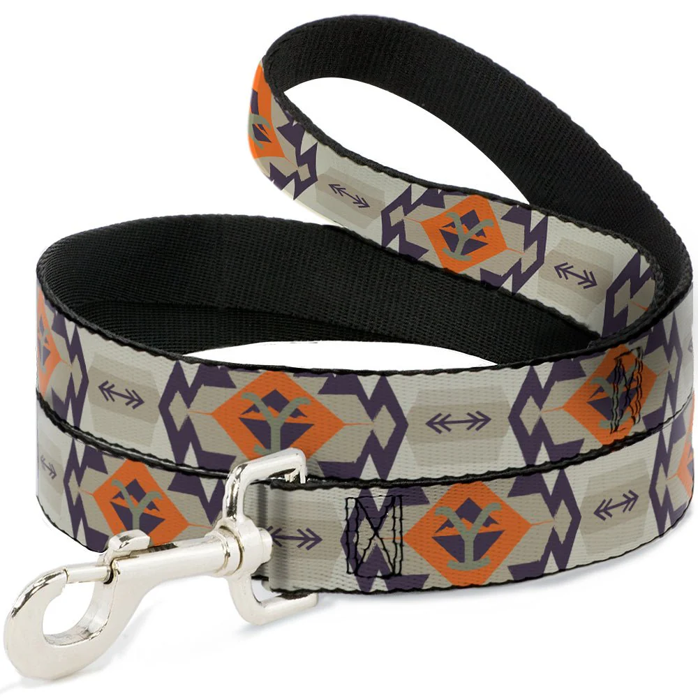 Yellowstone Native American Tribal Design Y Logo Dog Leash