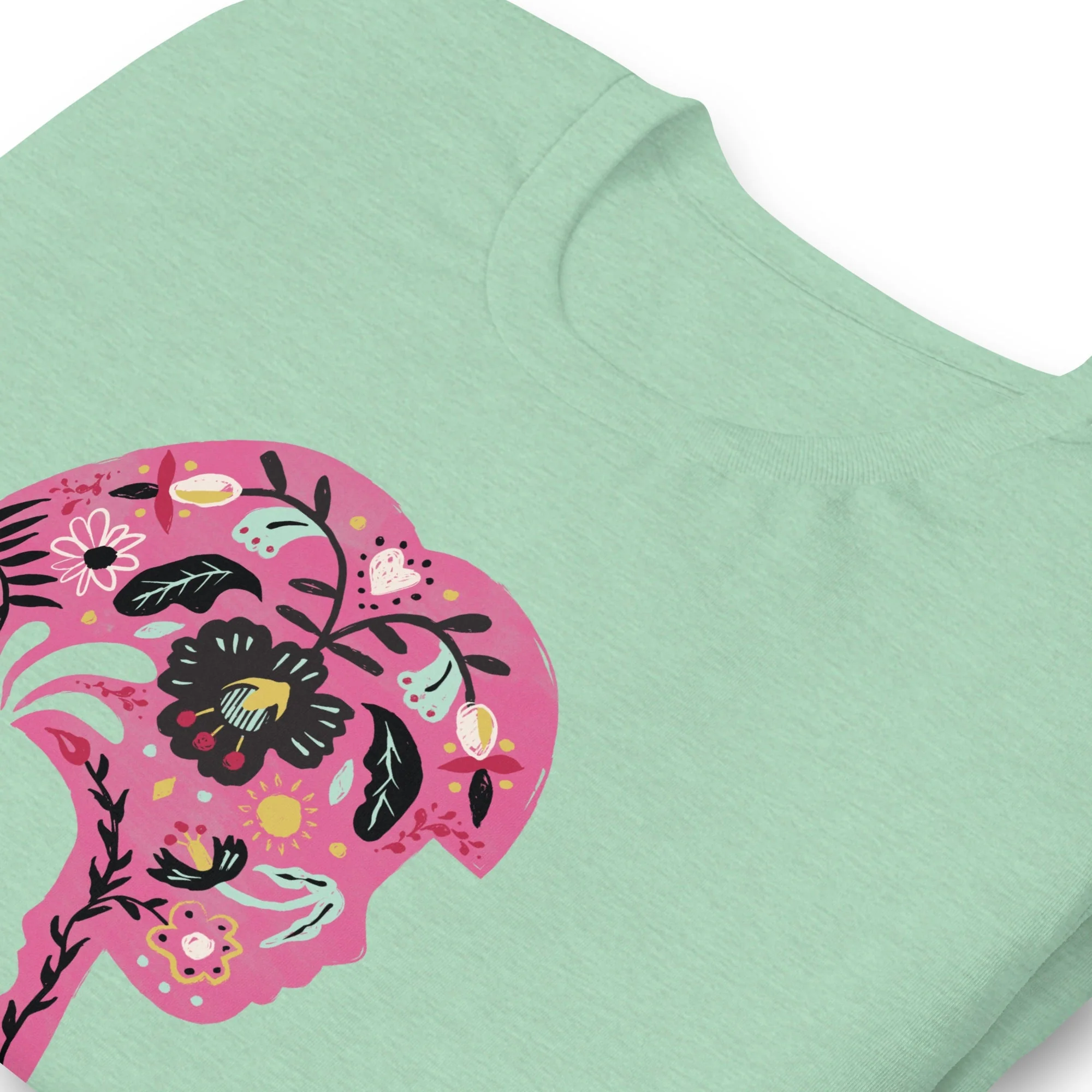 Dora the Explorer Floral Design Adult Short Sleeve T-Shirt - Image 5