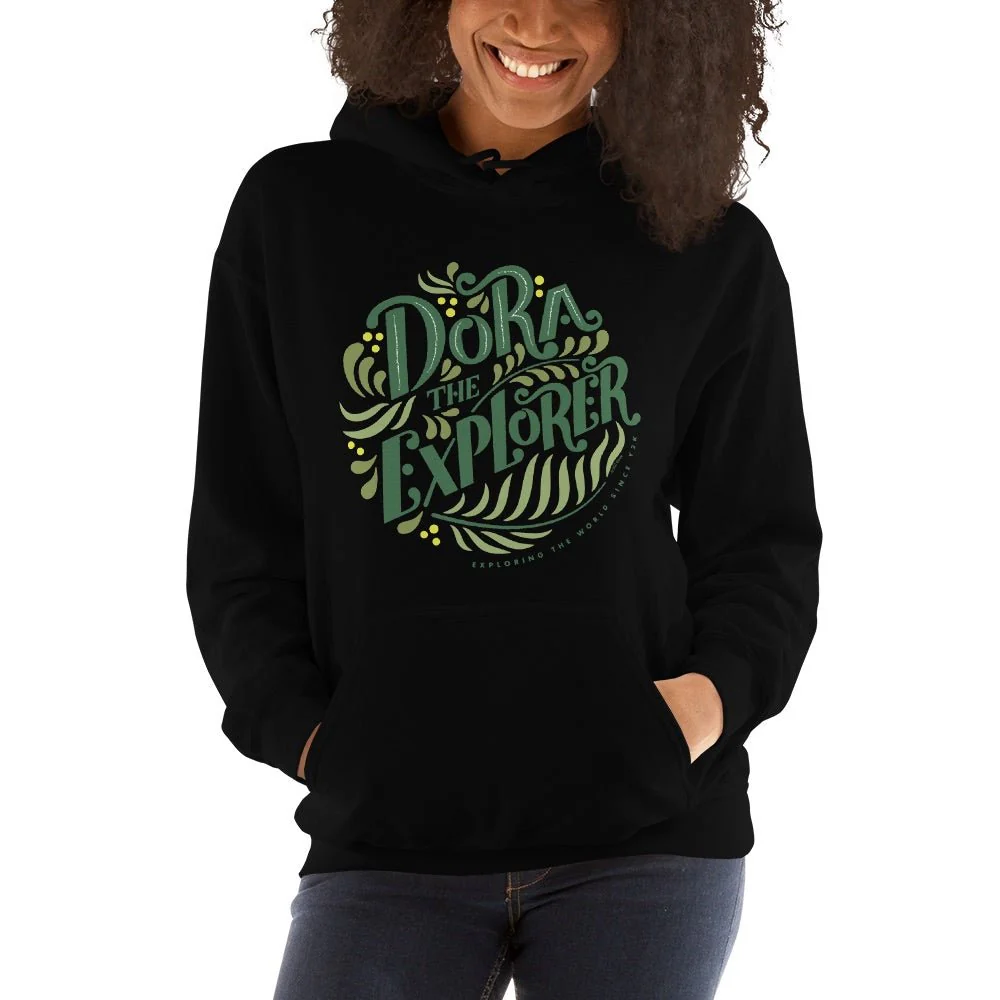 Dora the Explorer Floral Hooded Sweatshirt - Image 3