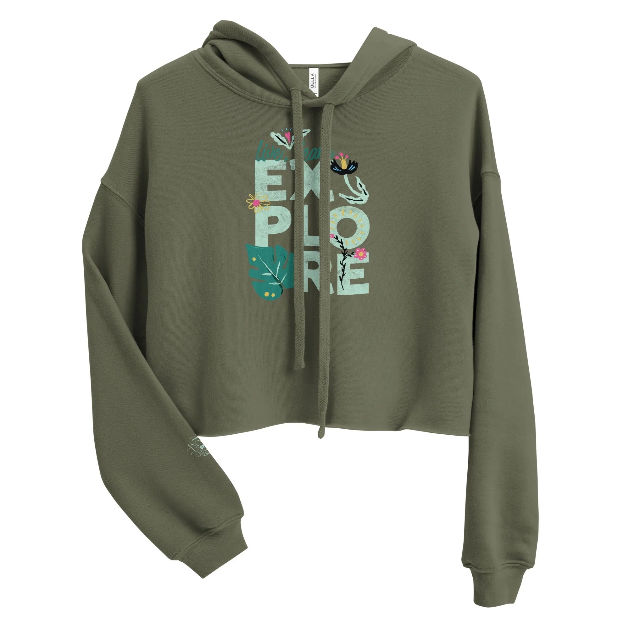 Dora the Explorer Live, Learn, Explore Women's Fleece Crop Hooded Sweatshirt - Image 6