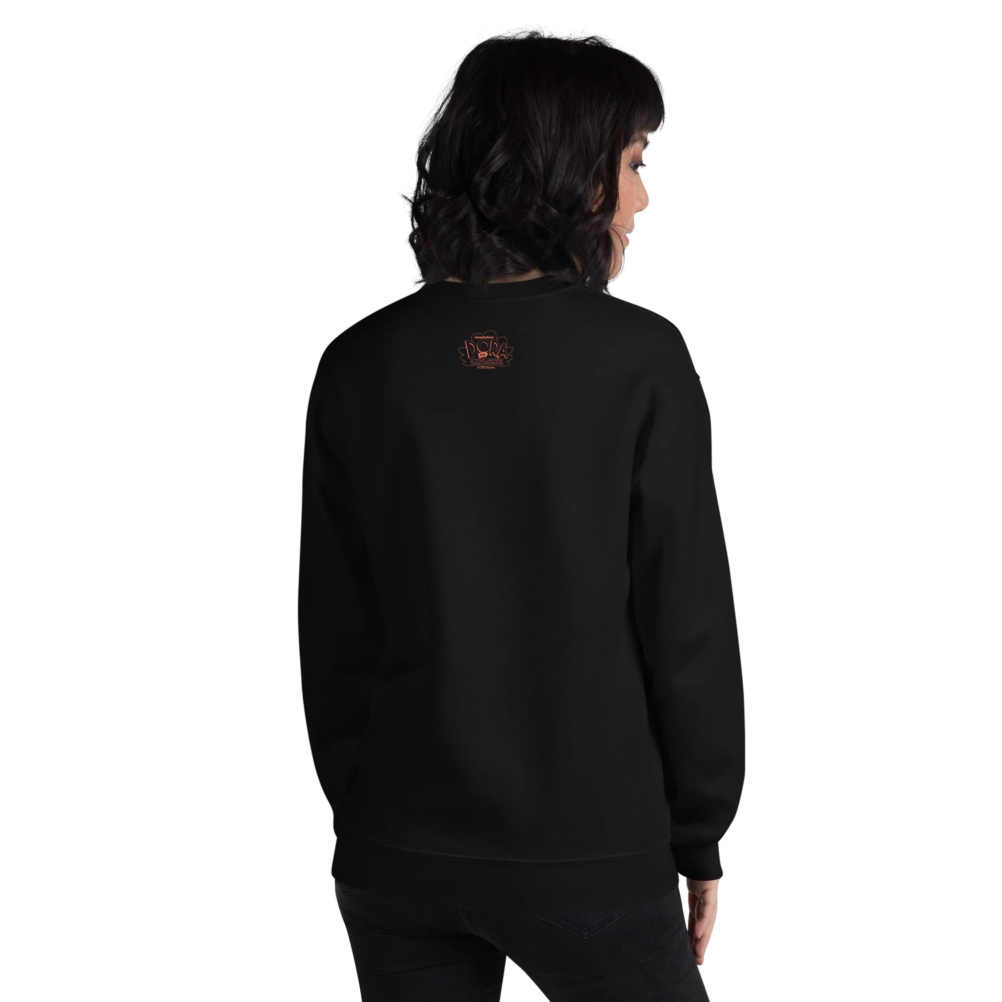 Dora the Explorer Swiper No Swiping Fleece Crewneck Sweatshirt - Image 11