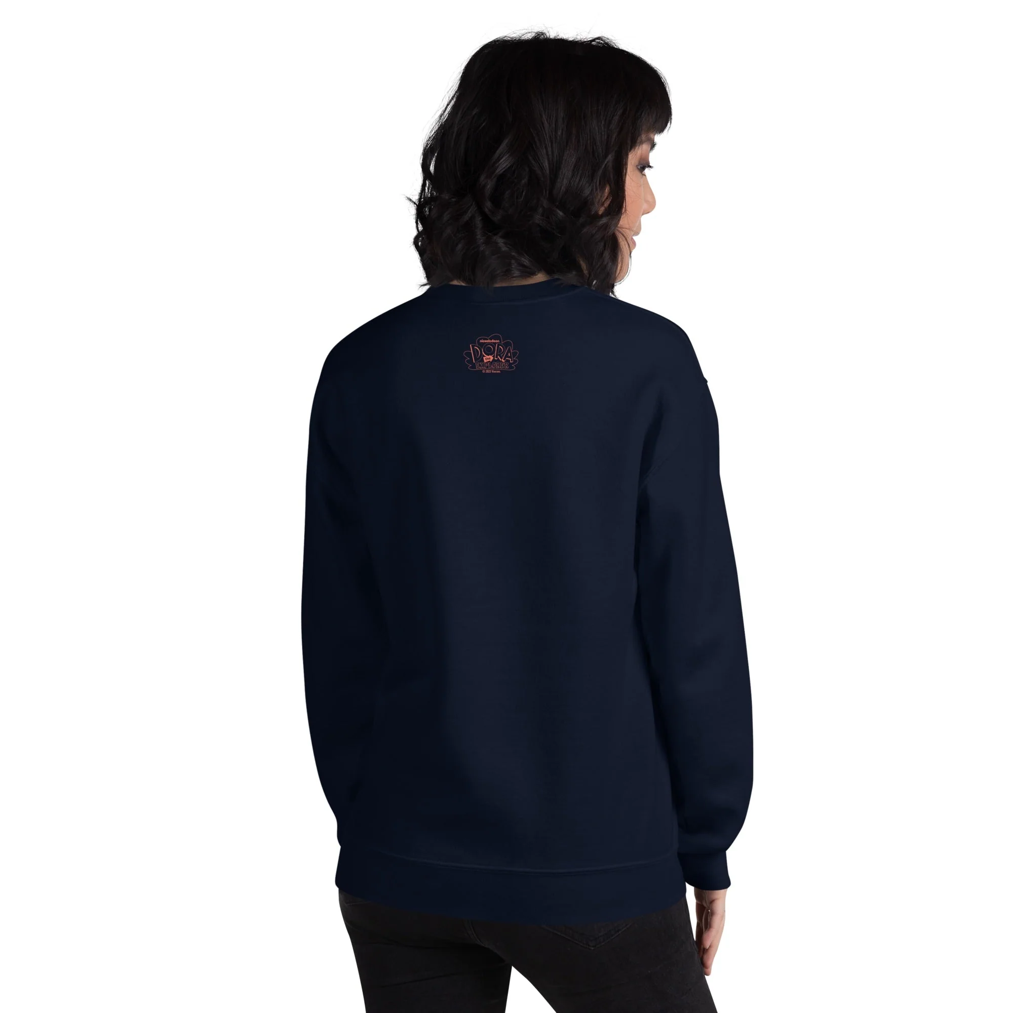 Dora the Explorer Swiper No Swiping Fleece Crewneck Sweatshirt - Image 19