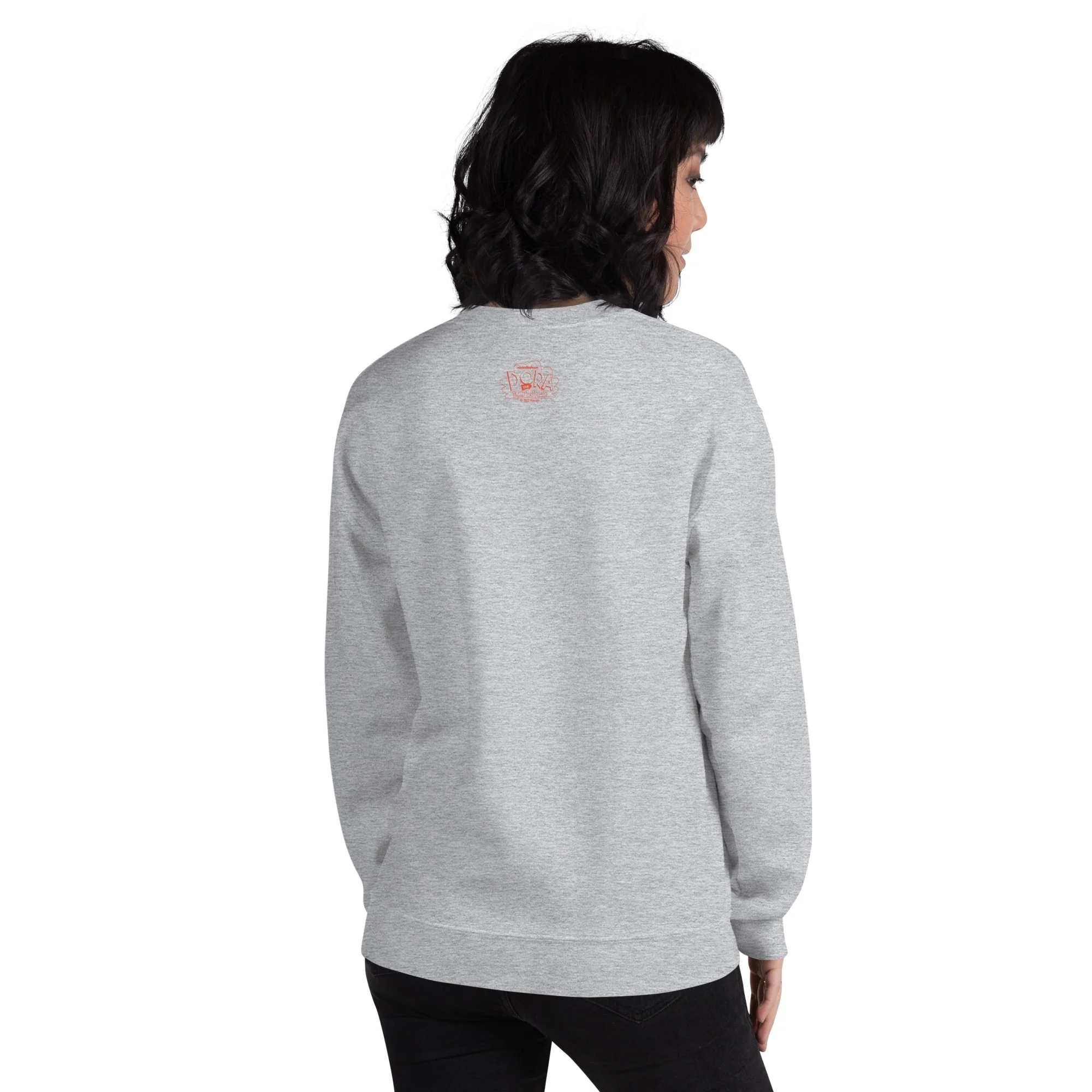 Dora the Explorer Swiper No Swiping Fleece Crewneck Sweatshirt - Image 5