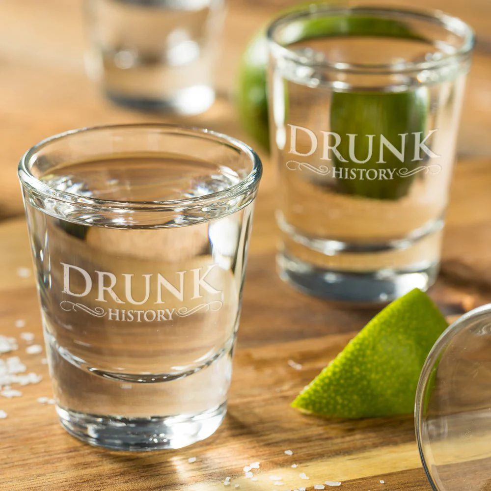 Drunk History Logo Shot Glass