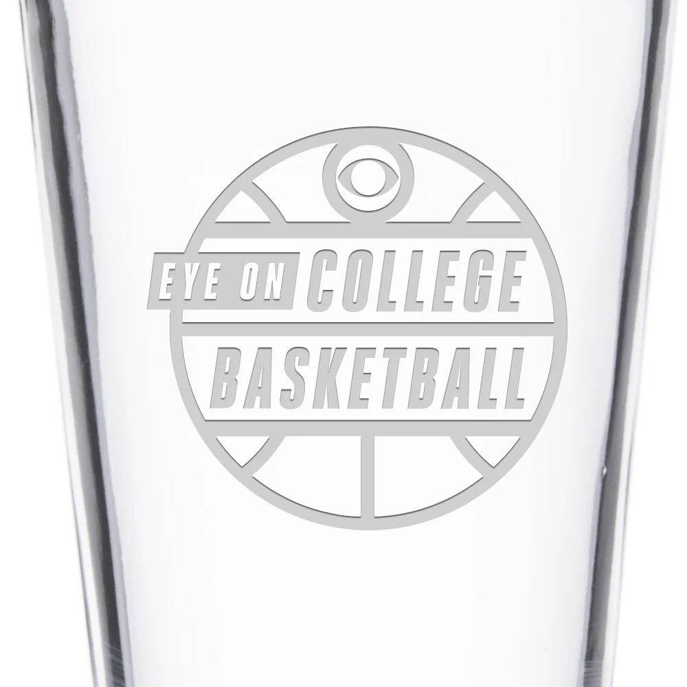 Eye on College Basketball Podcast Logo Laser Engraved Pint Glass - Image 2