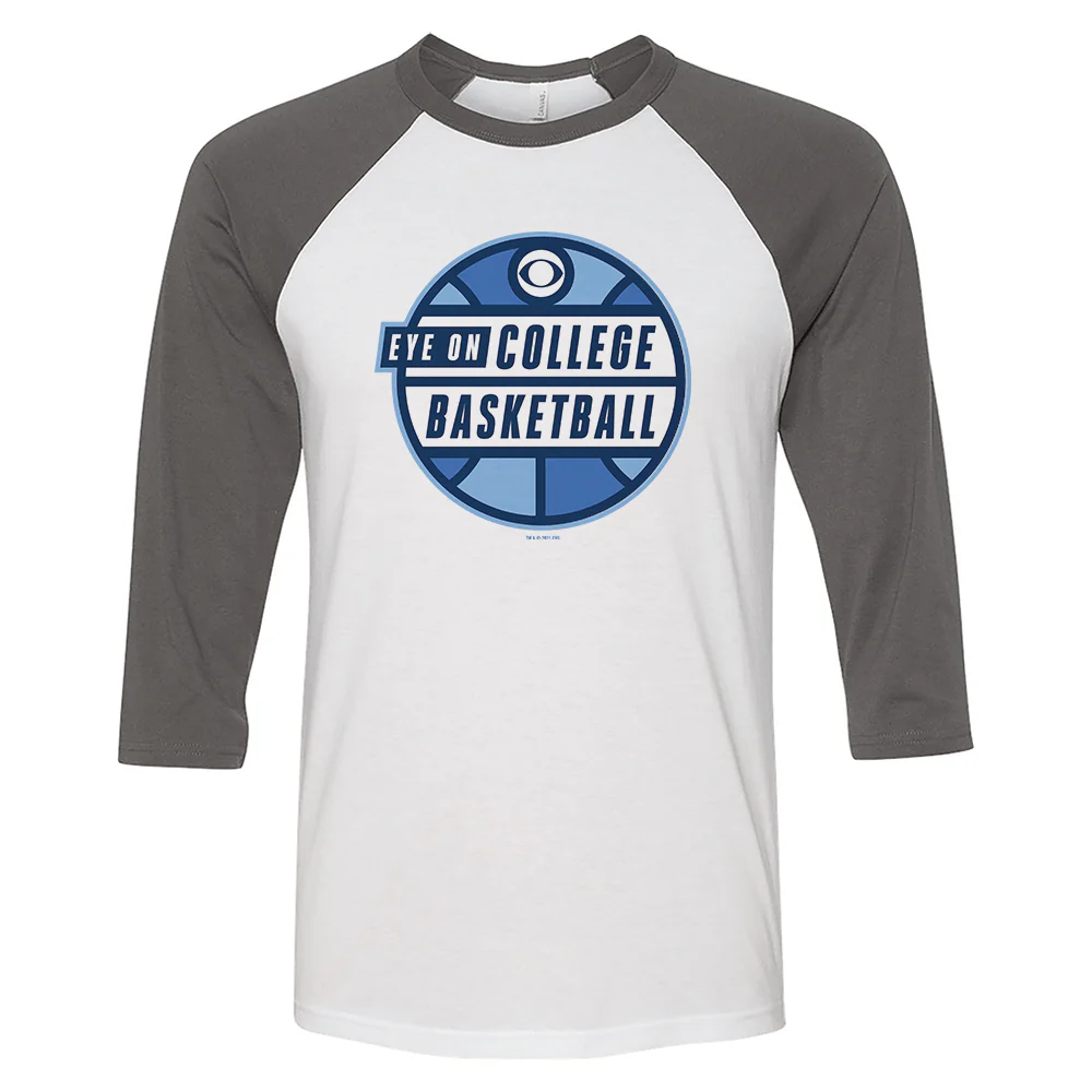 Eye on College Basketball Logo 3/4 Sleeve Baseball T-Shirt - Image 3
