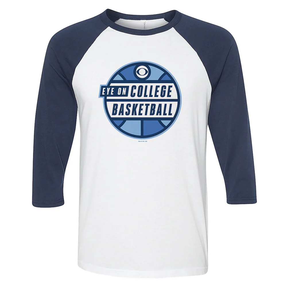 Eye on College Basketball Logo 3/4 Sleeve Baseball T-Shirt - Image 4