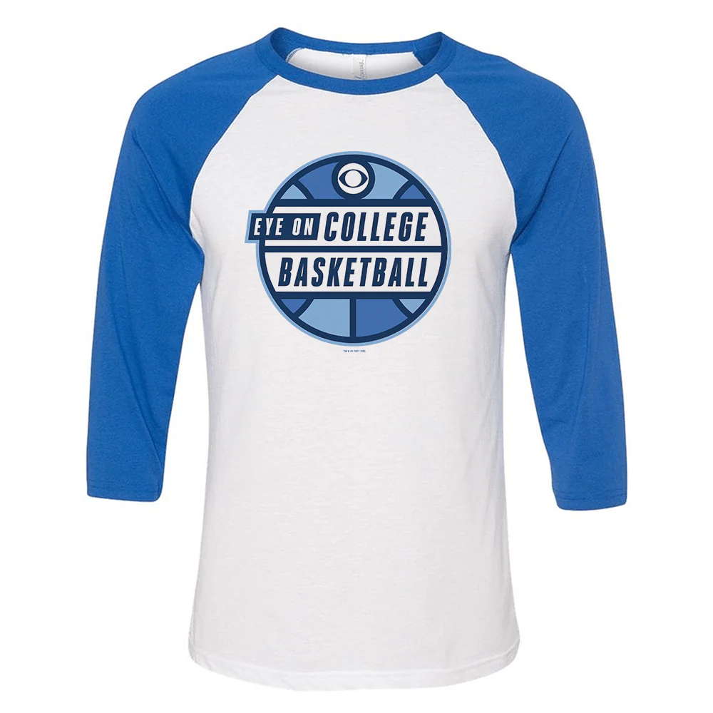 Eye on College Basketball Logo 3/4 Sleeve Baseball T-Shirt - Image 5