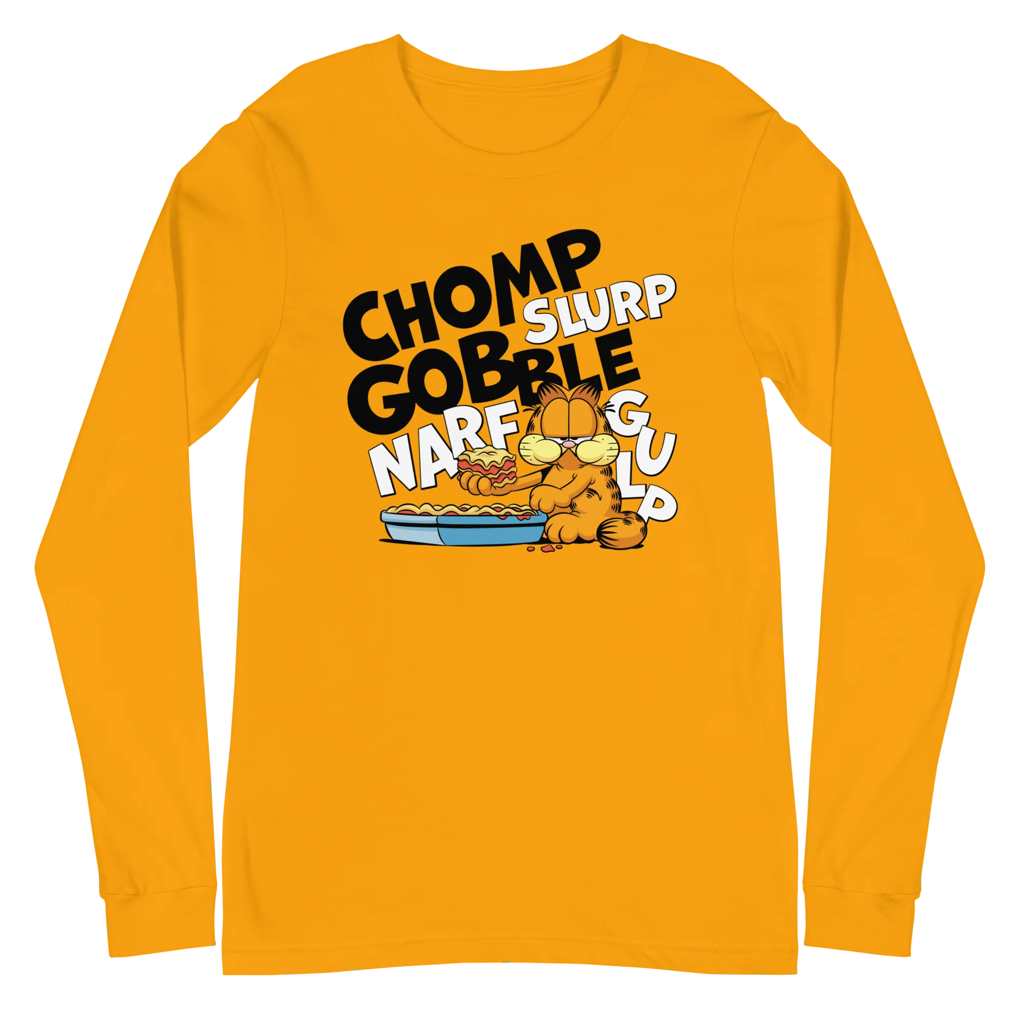 Garfield CHOMP Adult Long Sleeve T-Shirt
