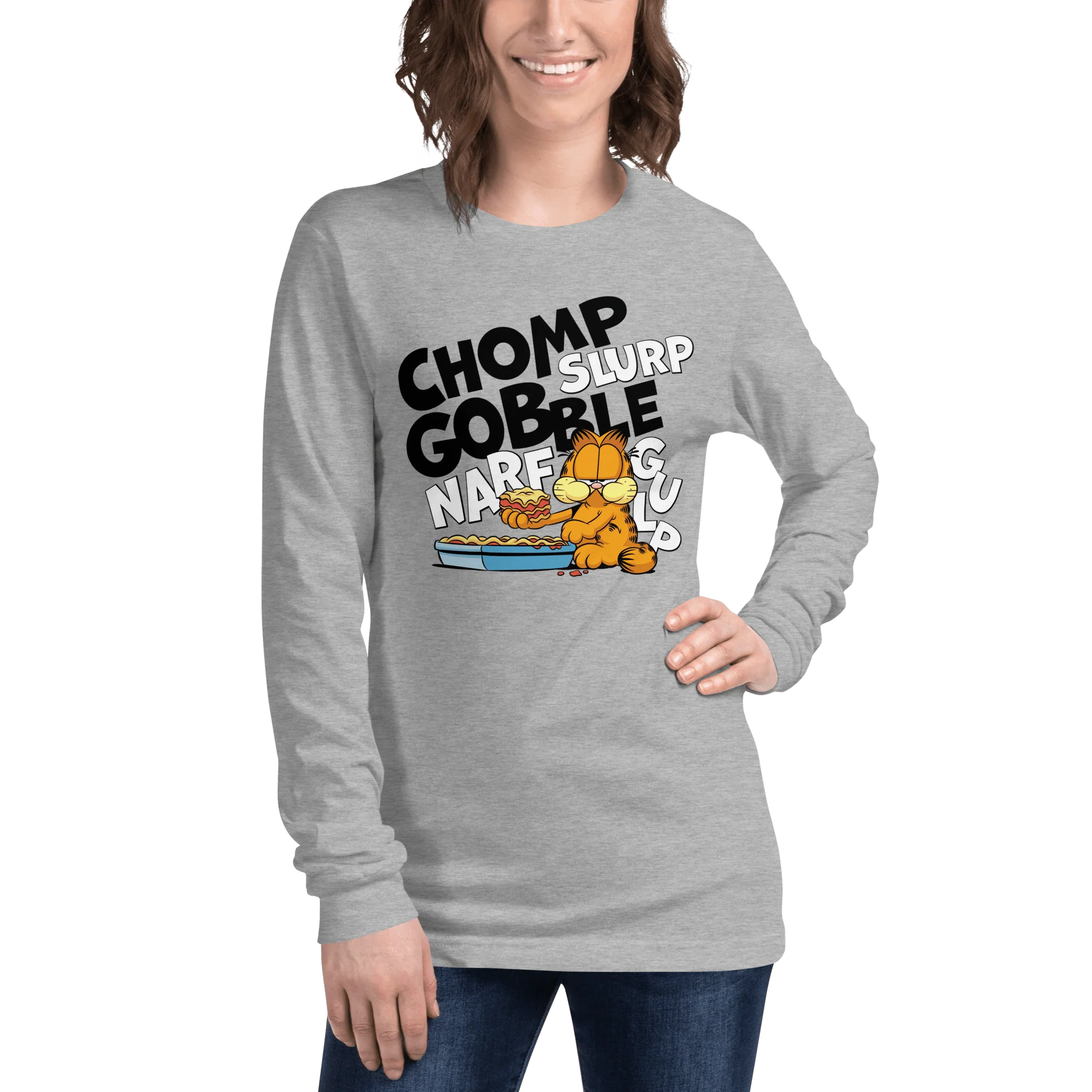 Garfield CHOMP Adult Long Sleeve T-Shirt - Image 3