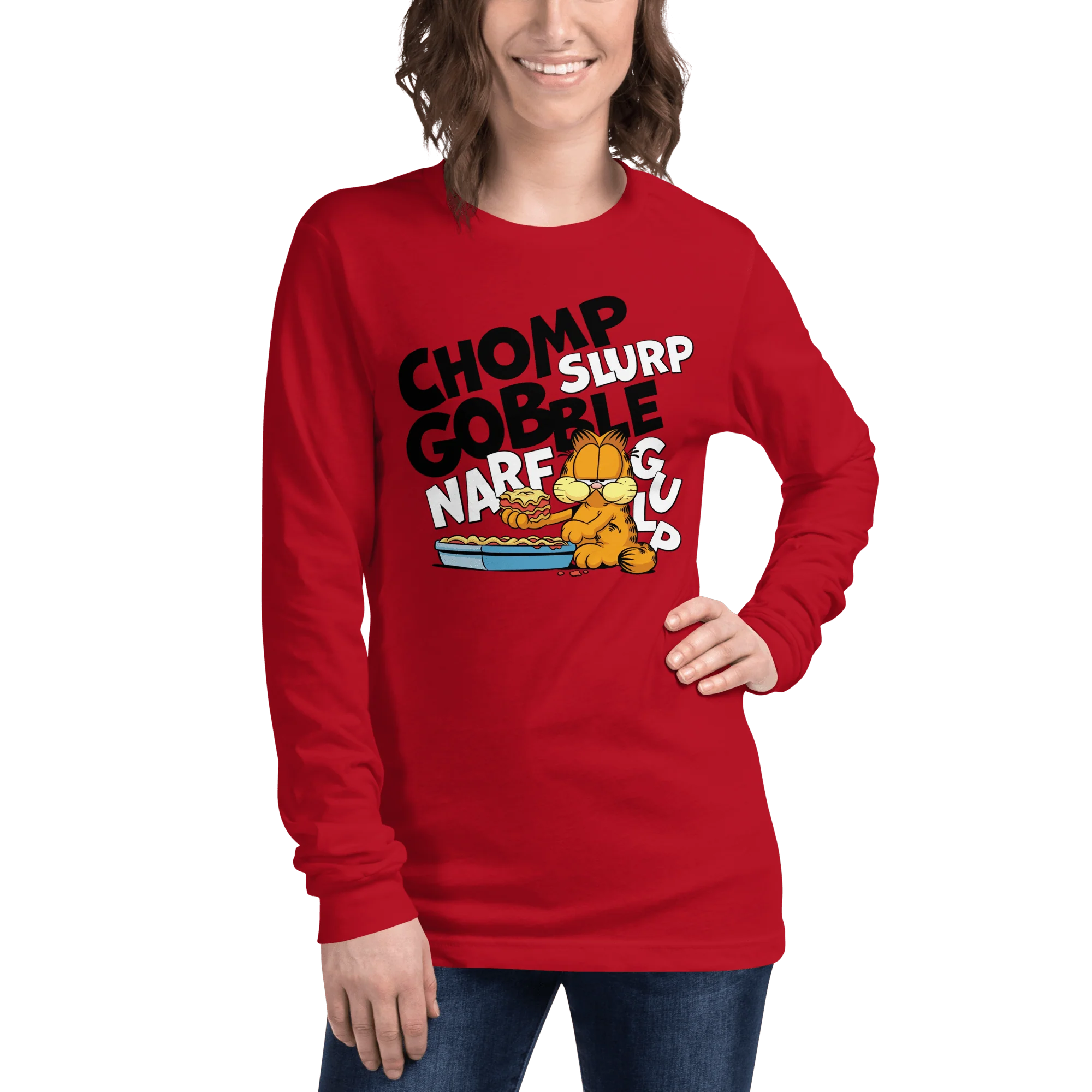 Garfield CHOMP Adult Long Sleeve T-Shirt - Image 5