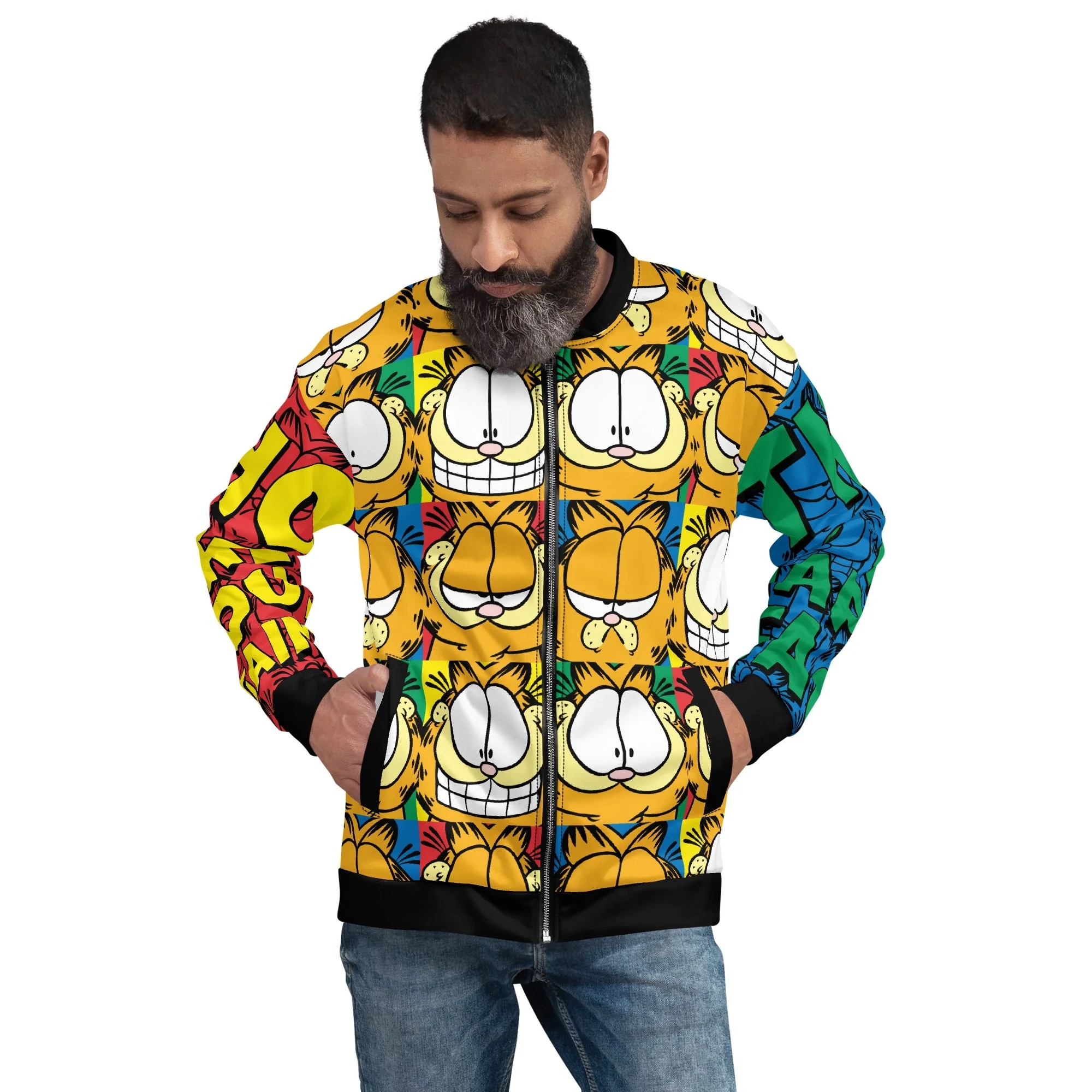 Garfield Color Block Bomber Jacket - Image 3