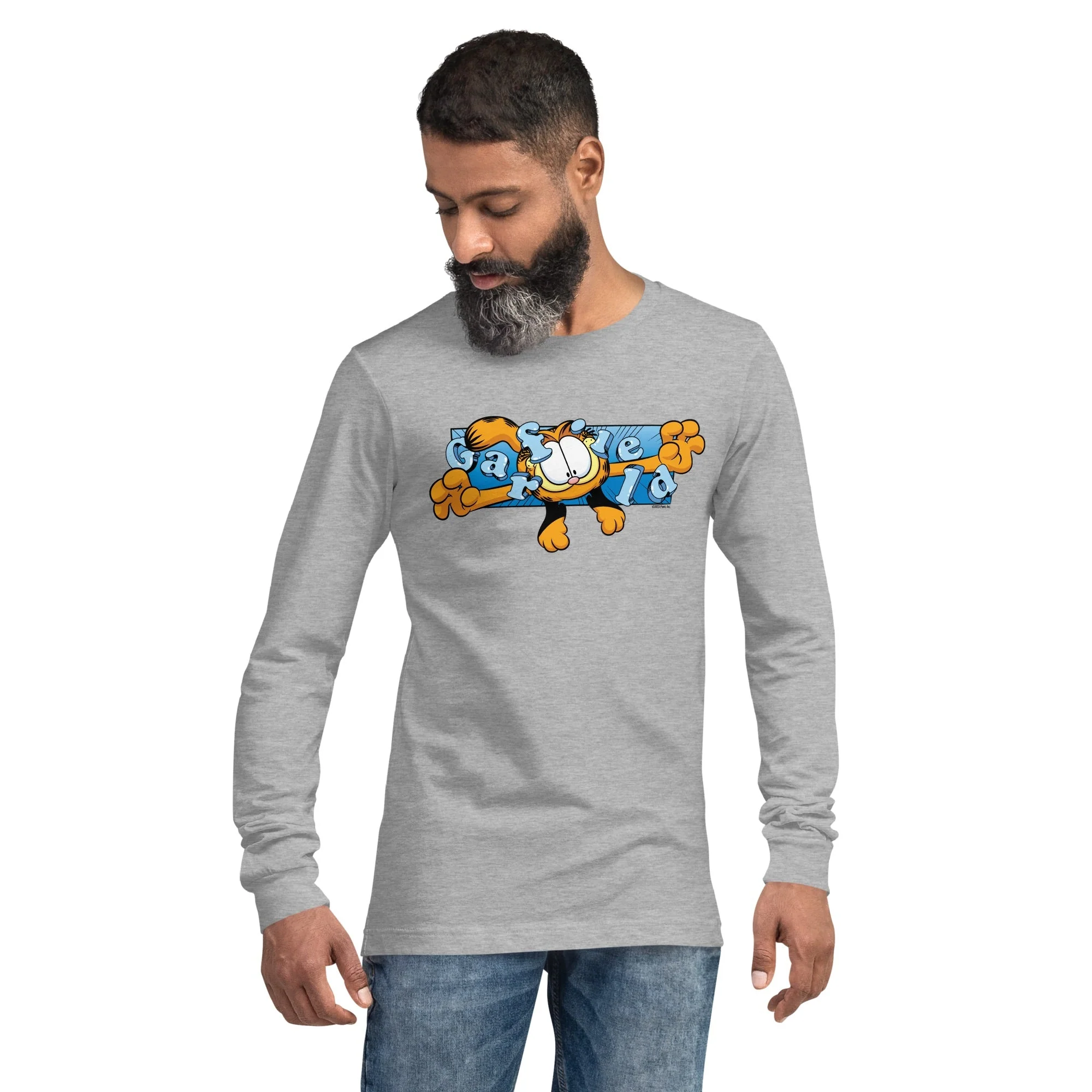 Garfield Flying Garfield Adult Long Sleeve T-Shirt - Image 3