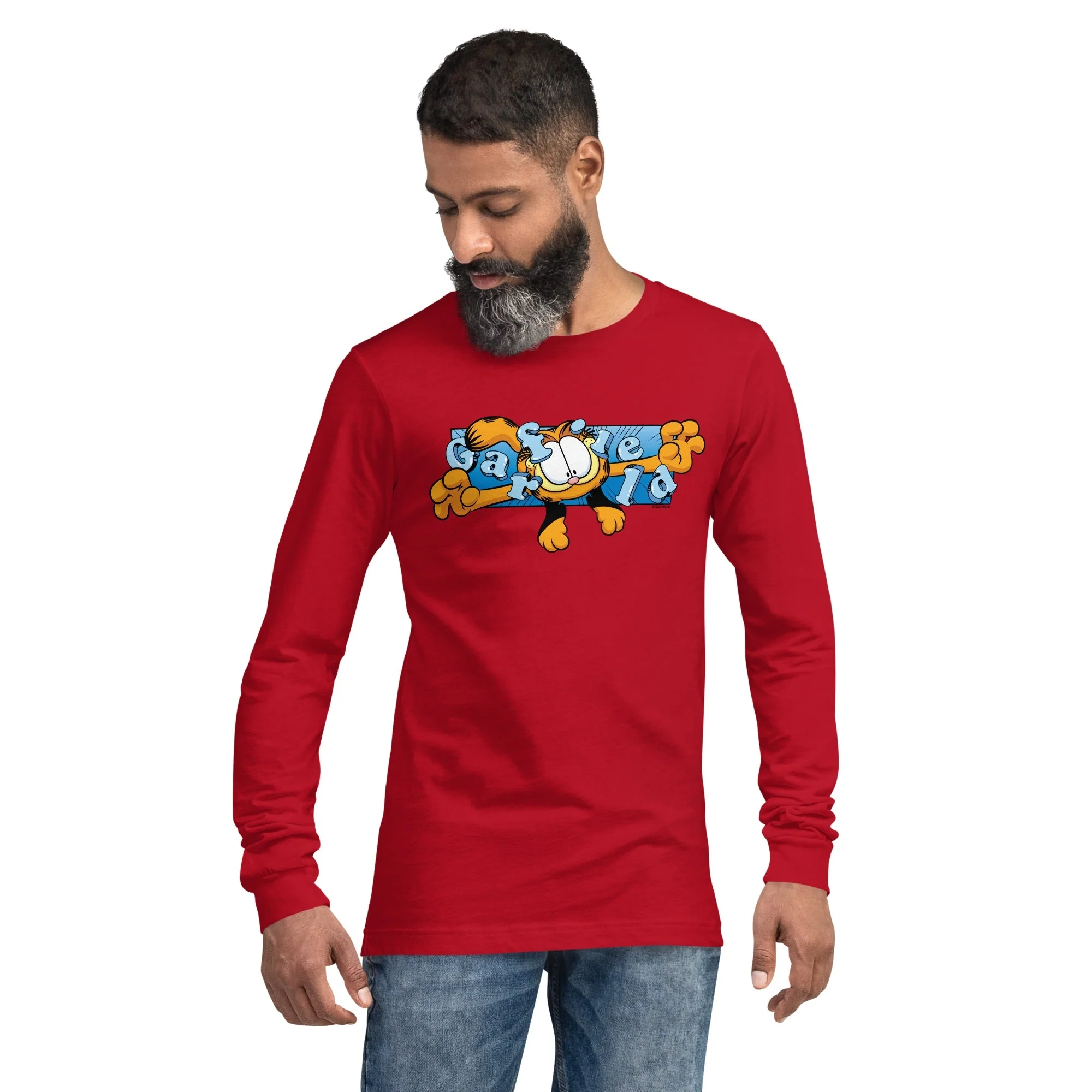 Garfield Flying Garfield Adult Long Sleeve T-Shirt - Image 4