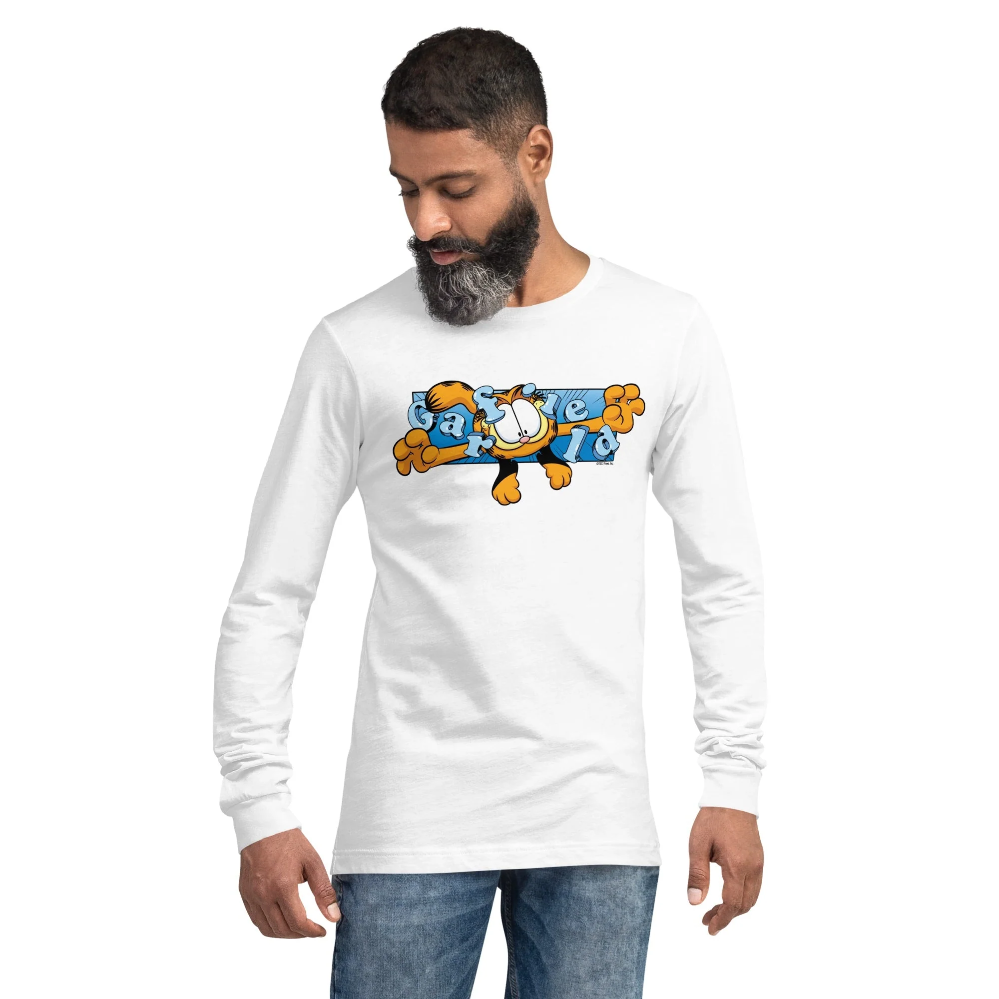 Garfield Flying Garfield Adult Long Sleeve T-Shirt - Image 5