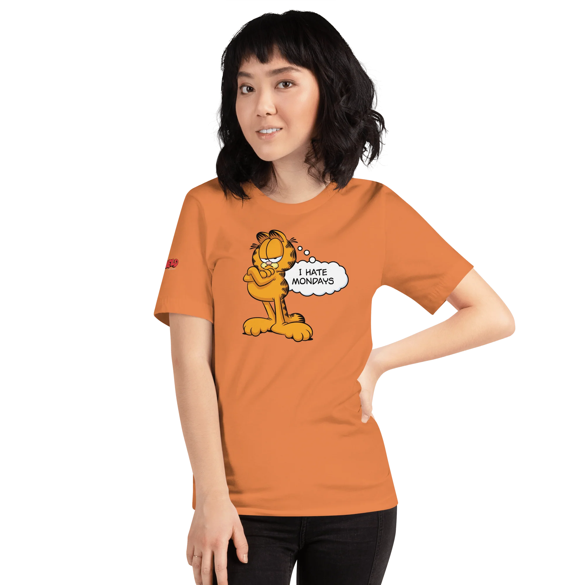 Garfield I Hate Mondays Adult Short Sleeve T-Shirt - Image 6