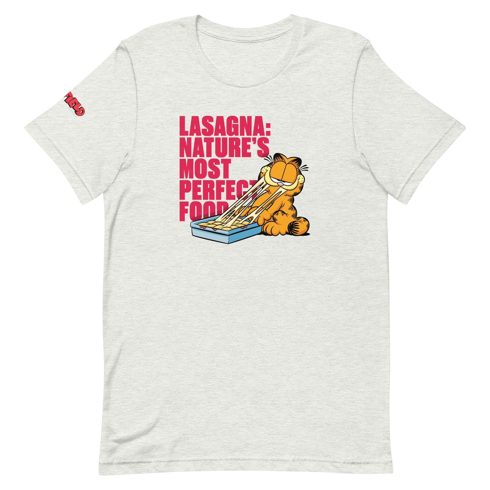 Garfield Lasagna Adult Short Sleeve T-Shirt