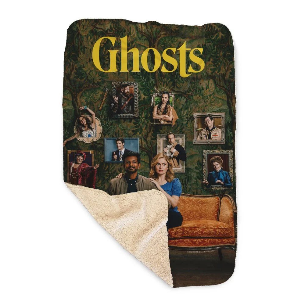 Ghosts Portraits Sherpa Blanket - Image 3