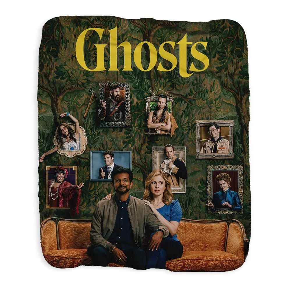 Ghosts Portraits Sherpa Blanket - Image 4