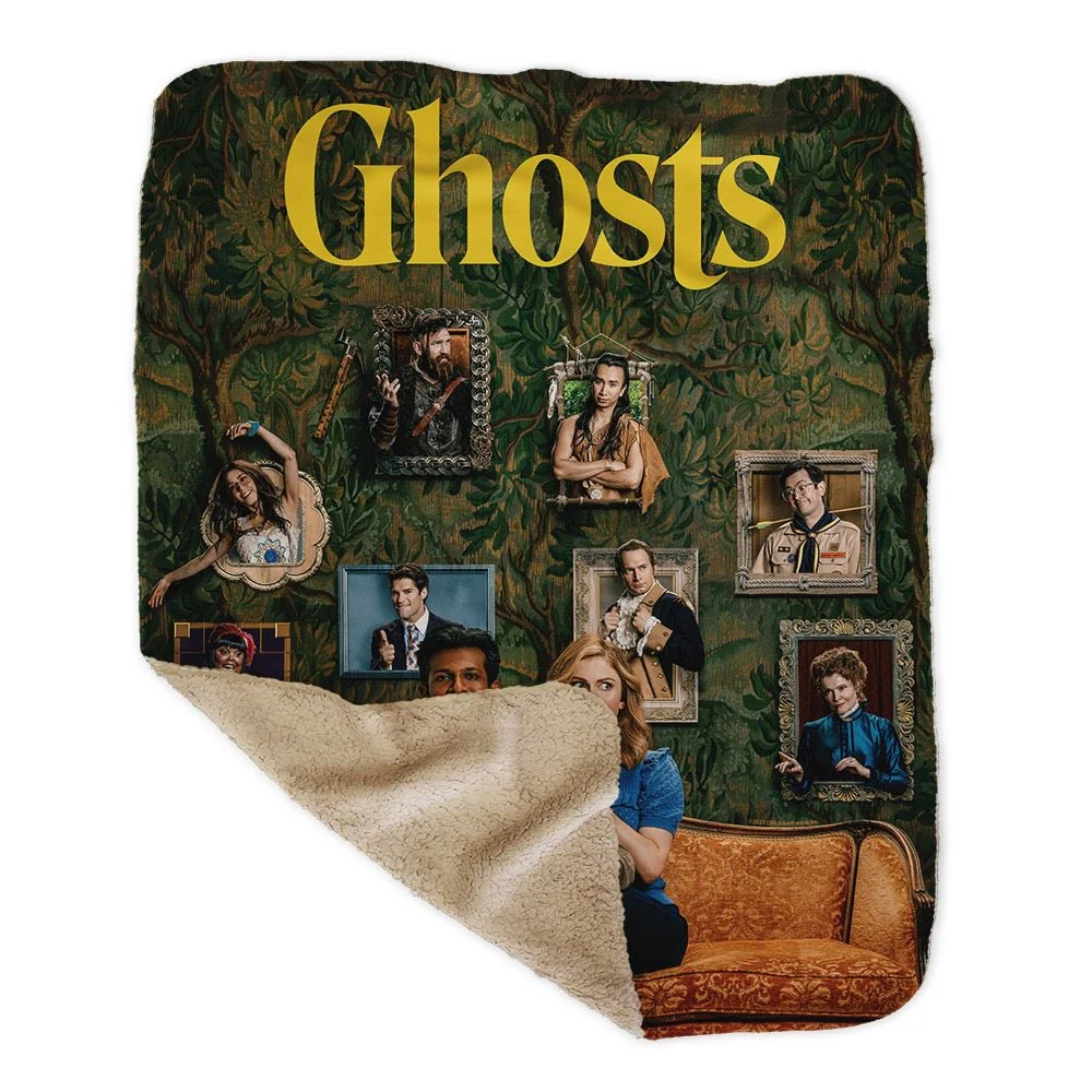 Ghosts Portraits Sherpa Blanket - Image 5