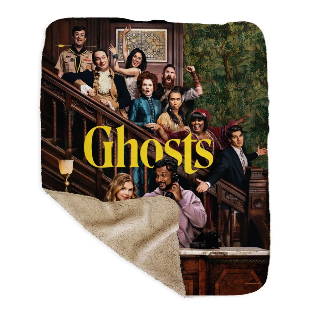 Ghosts Stairs Sherpa Blanket - Image 5