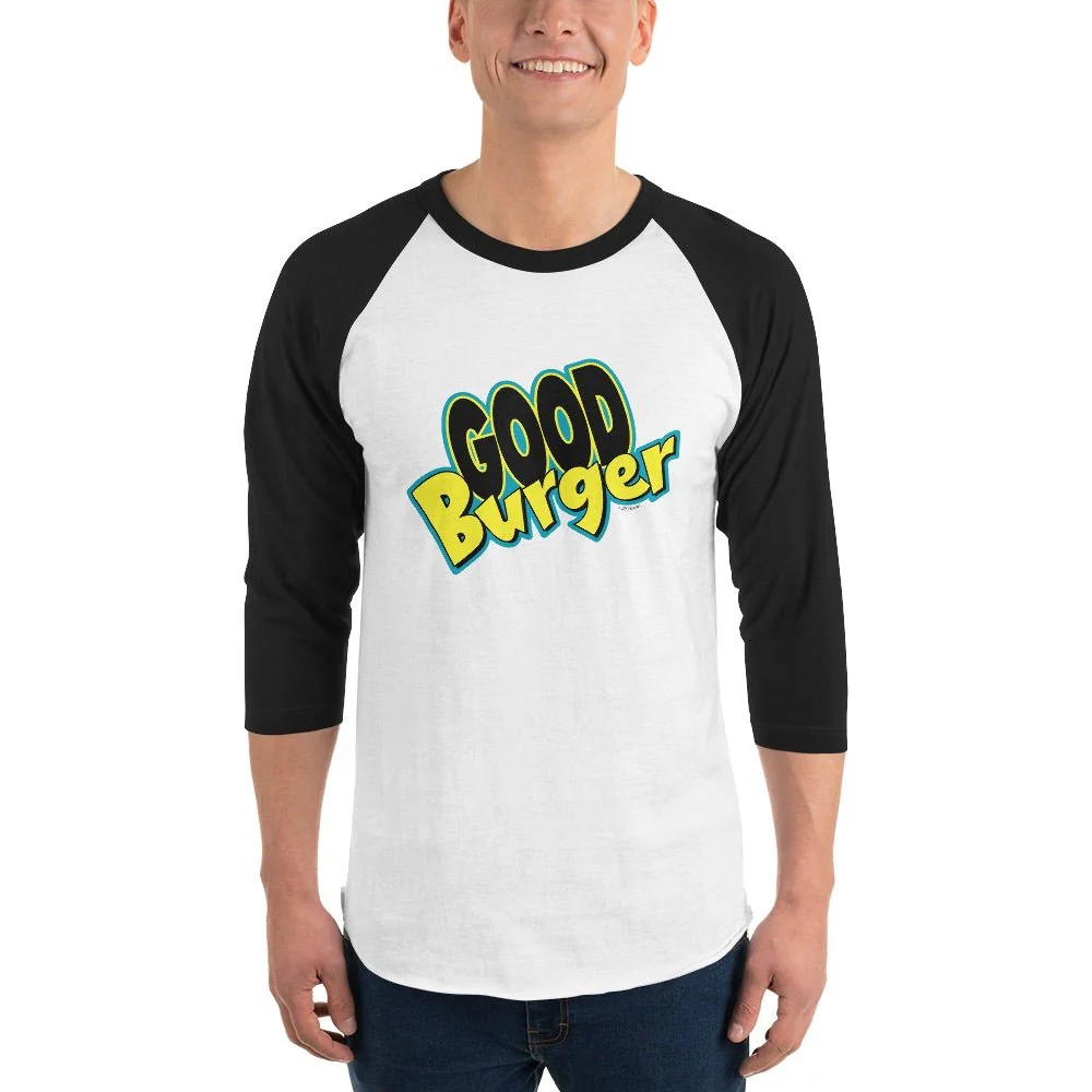 Good Burger Logo Adult 3/4 Sleeve Raglan Shirt - Image 4