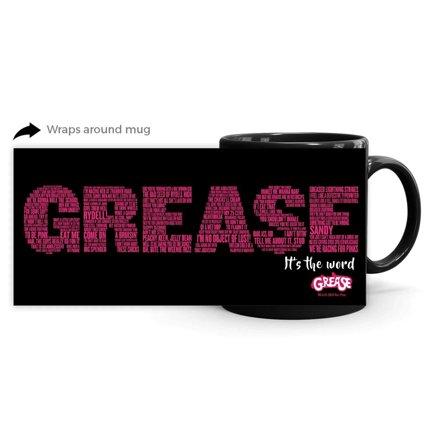 Grease Is The Word Black Mug - Image 2