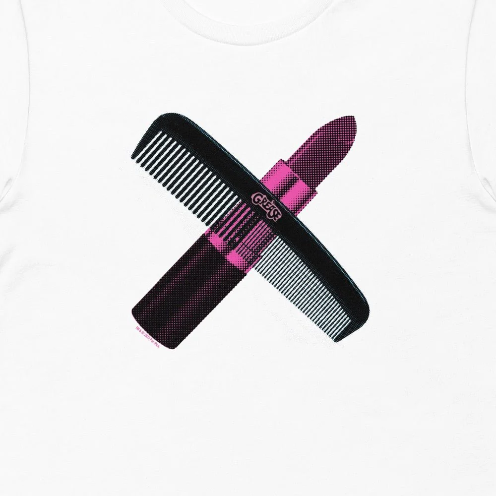 Grease Lipstick & Comb Adult Short Sleeve T-Shirt - Image 2